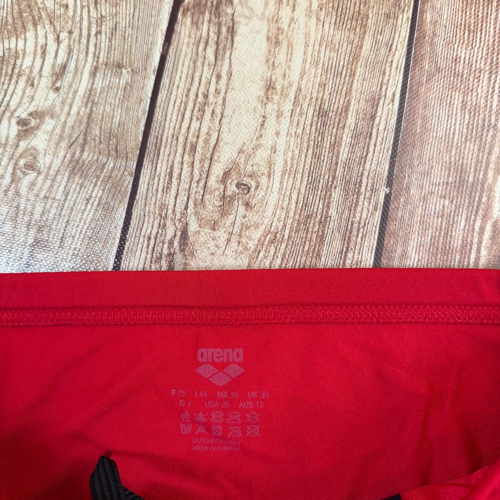 Arena Performance Swim Brief Womens size 30 Red Chlorine Proof Athletic NWT