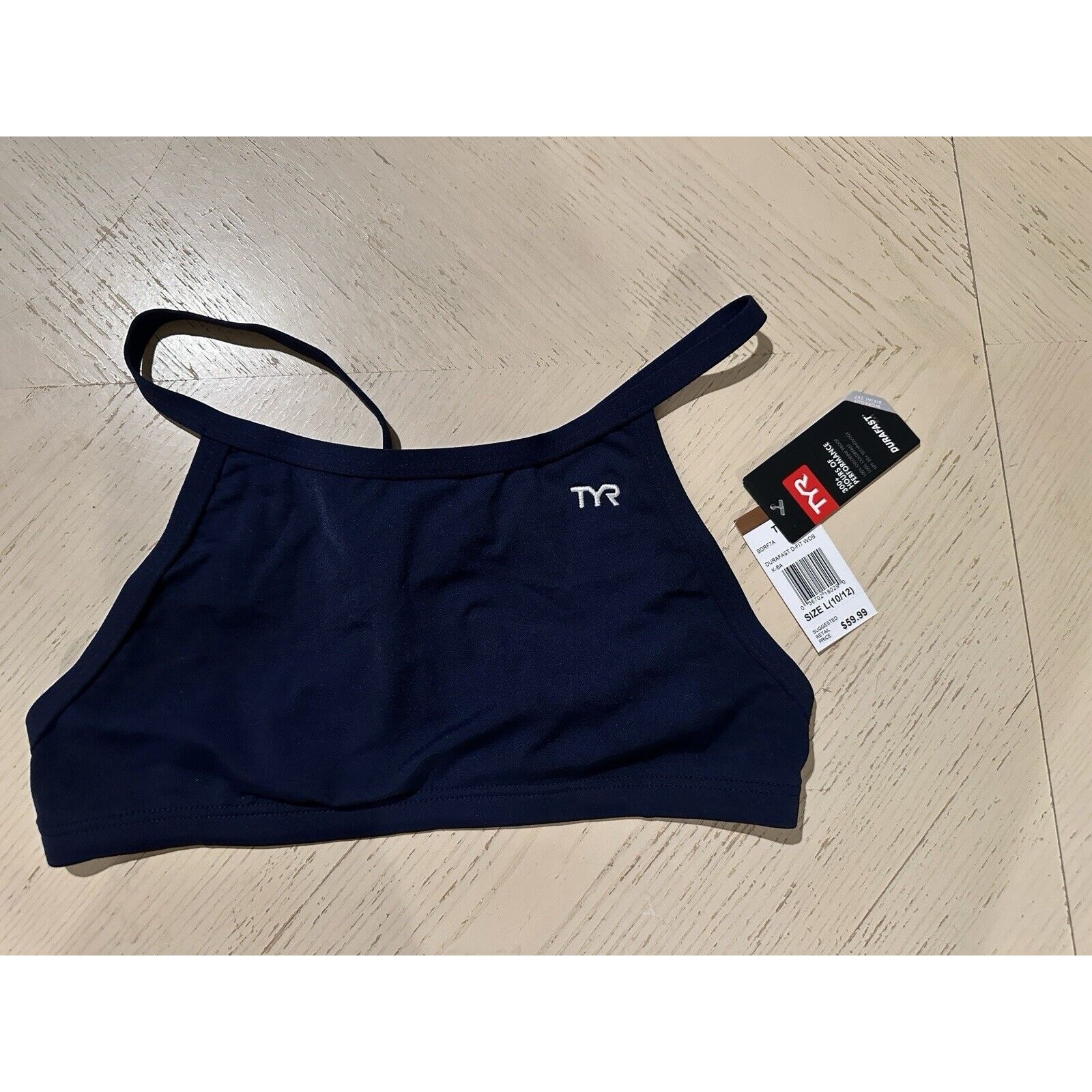 TYR girls navy Durafast D-Fit WOB Size L(10/12)