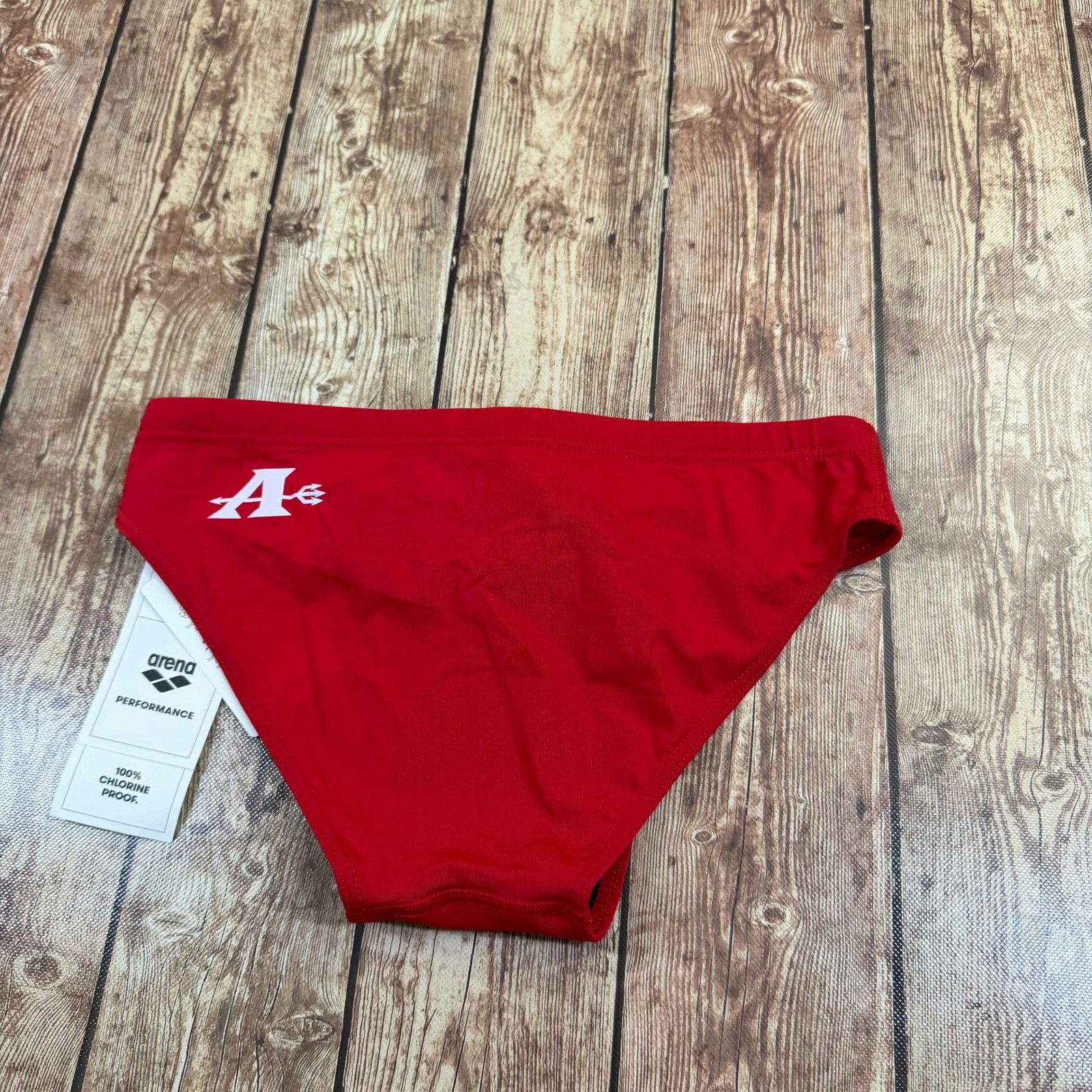 Arena Performance Swim Brief Womens size 30 Red Chlorine Proof Athletic NWT