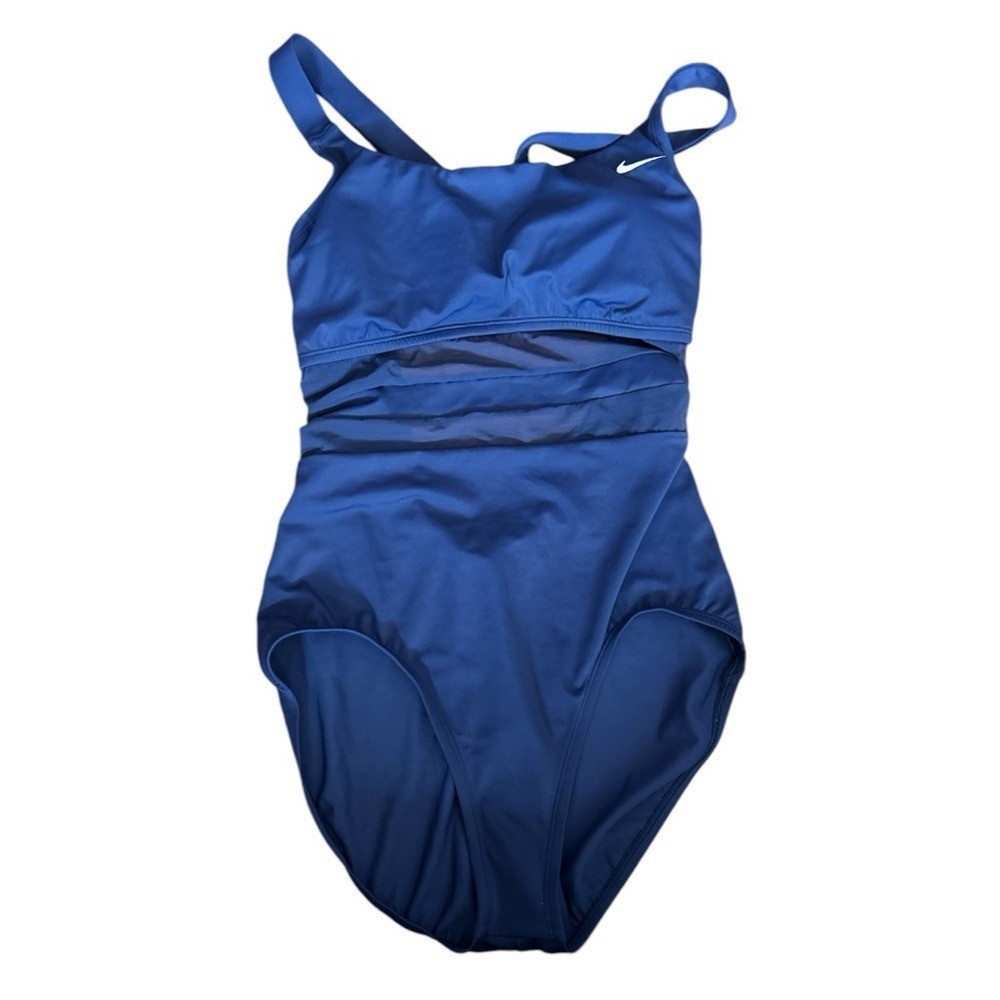 Nike Swim Solid Mesh V-Back One Piece NES9365-001 L