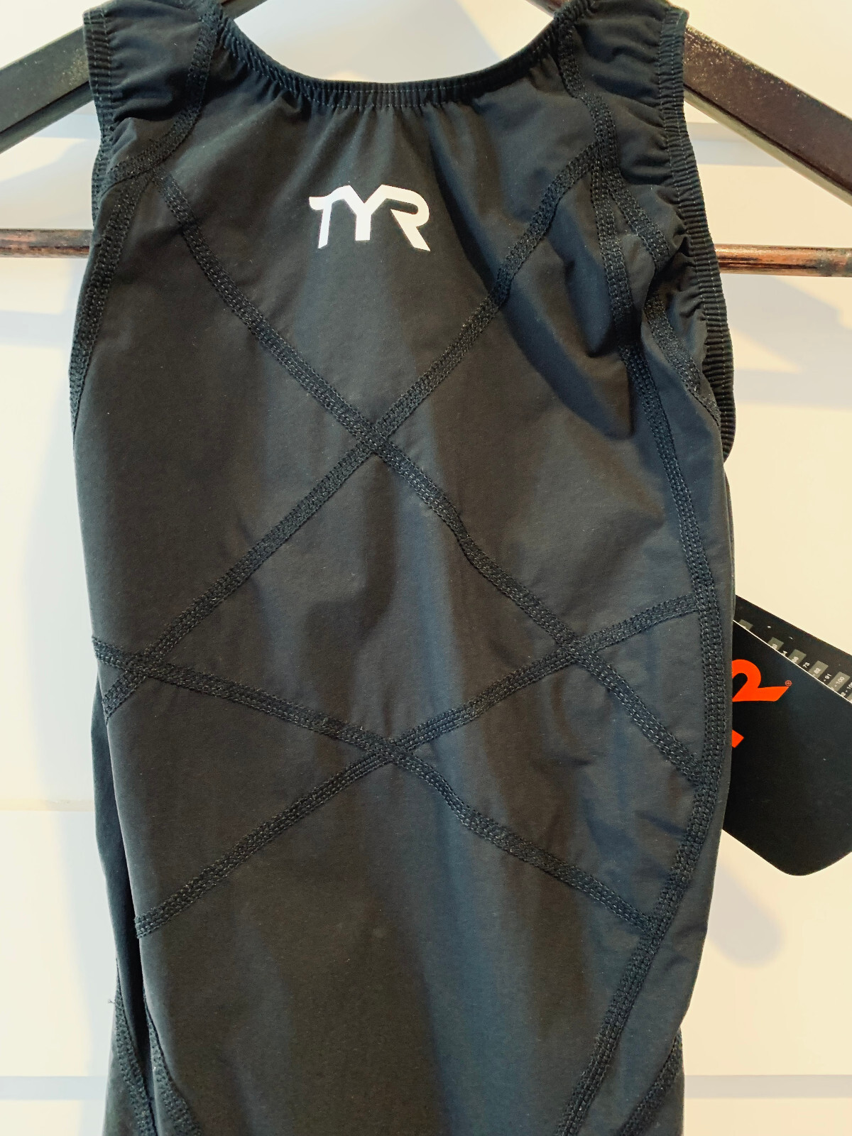 TYR Women’s Black 26L Tracer Light Aeroback Swimsuit Full Body USA Made New