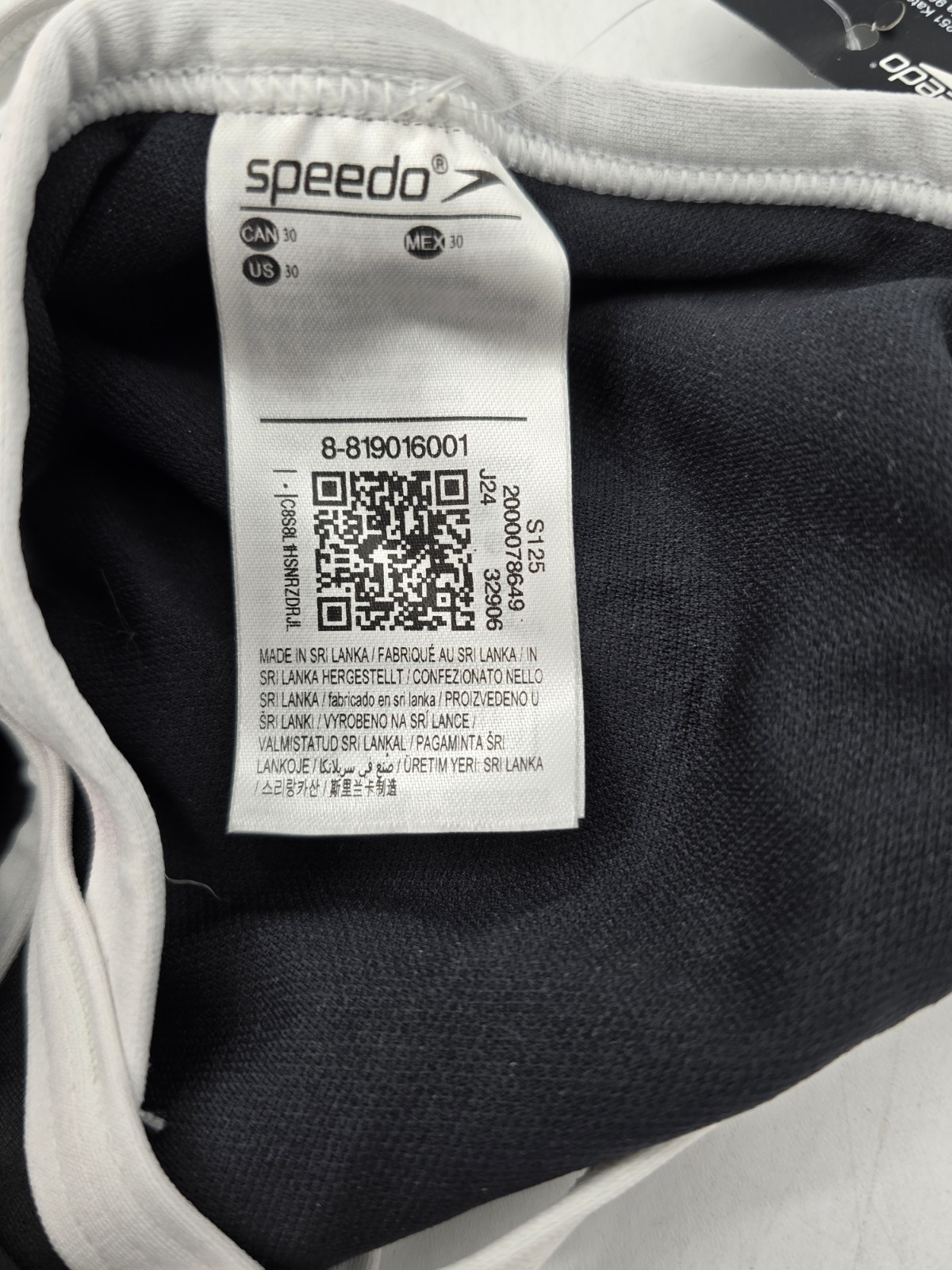 NWT Speedo Women’s One Piece ProLT Flyback Swimsuit – Black/White – Size 30