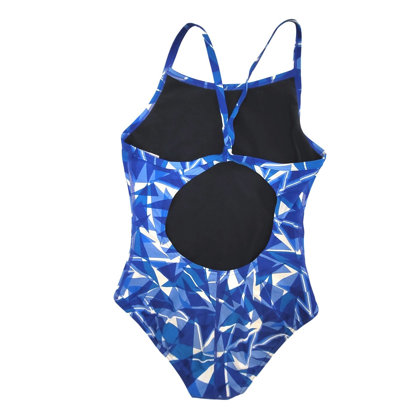 Arena Blue Shattered Glass Challenge Back One Piece Competition Swim Suit 38 L