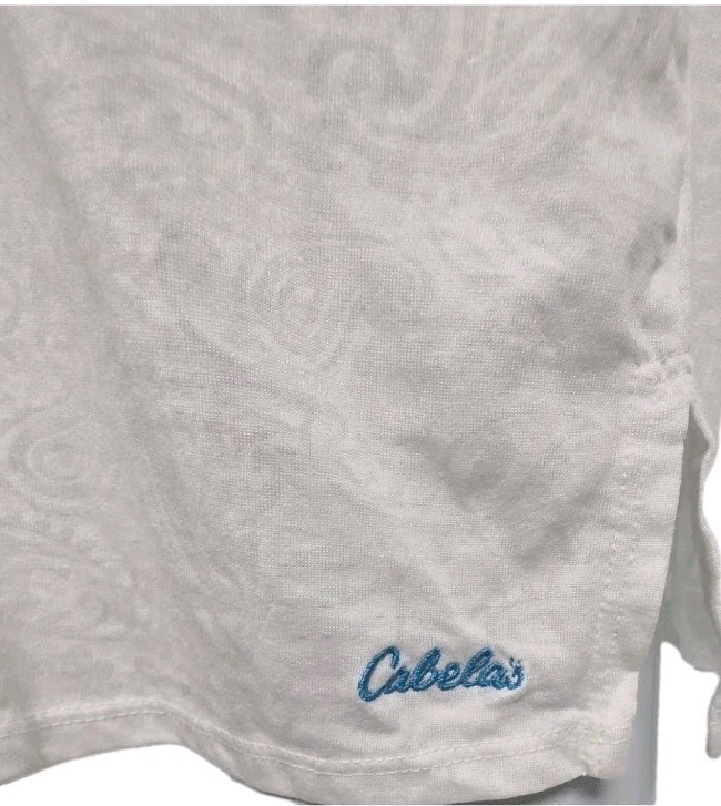 Cover Up For Bathing Suit Cabela Drawstring Waist Women’s Sheer Burnout White XL