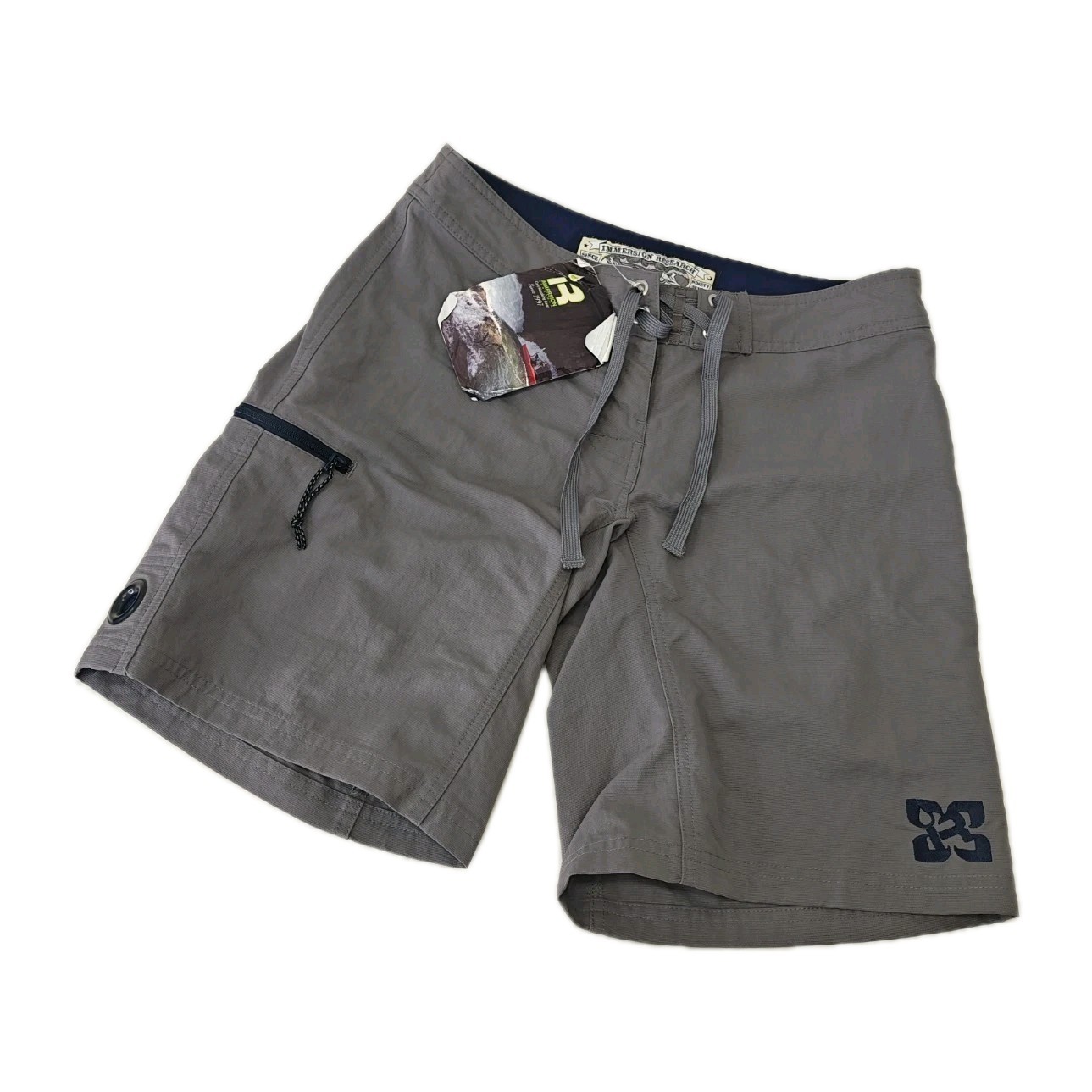 NWT Immersion Research Womens Guide Shorts Size 8 Gray Kayak Raft Board Shorts