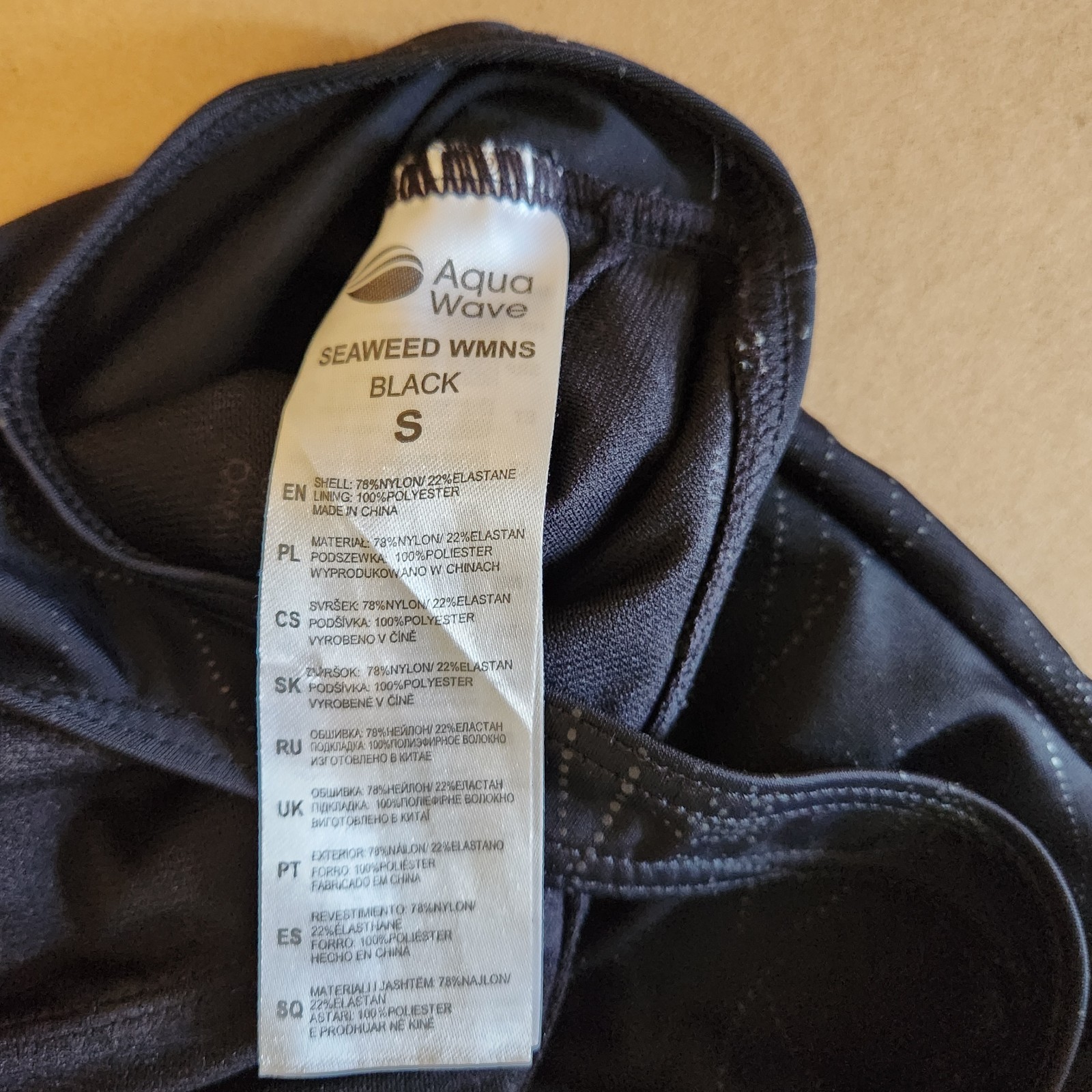 Aqua Wave Seaweed Womens Tank Black Swimsuit Sz S