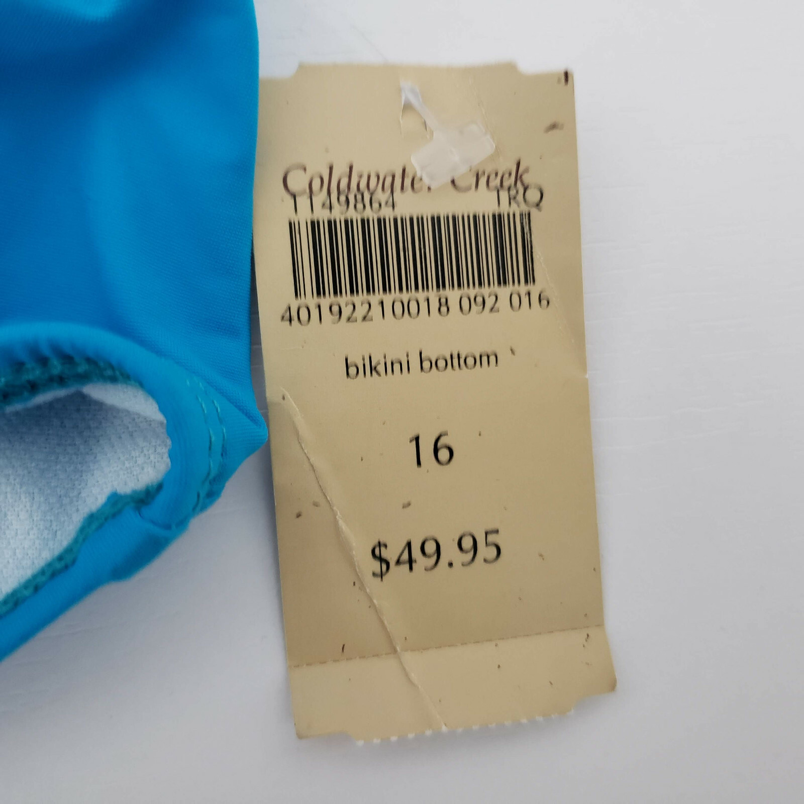Coldwater Creek NWT Women’s Blue Bikini Bottom Size 16