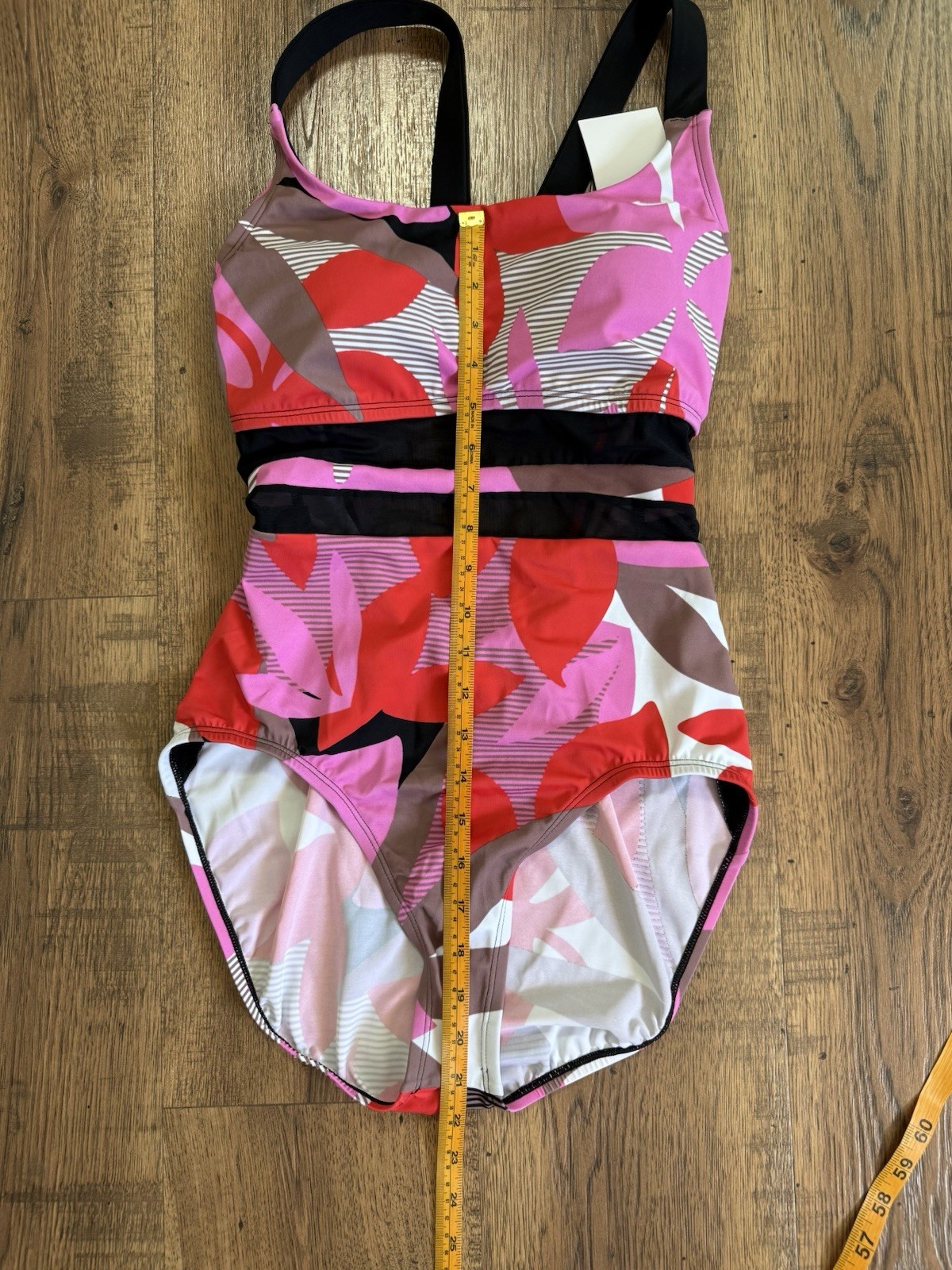 Nike One Piece Competitive Swimwear Swimsuit L Pink Red Floral