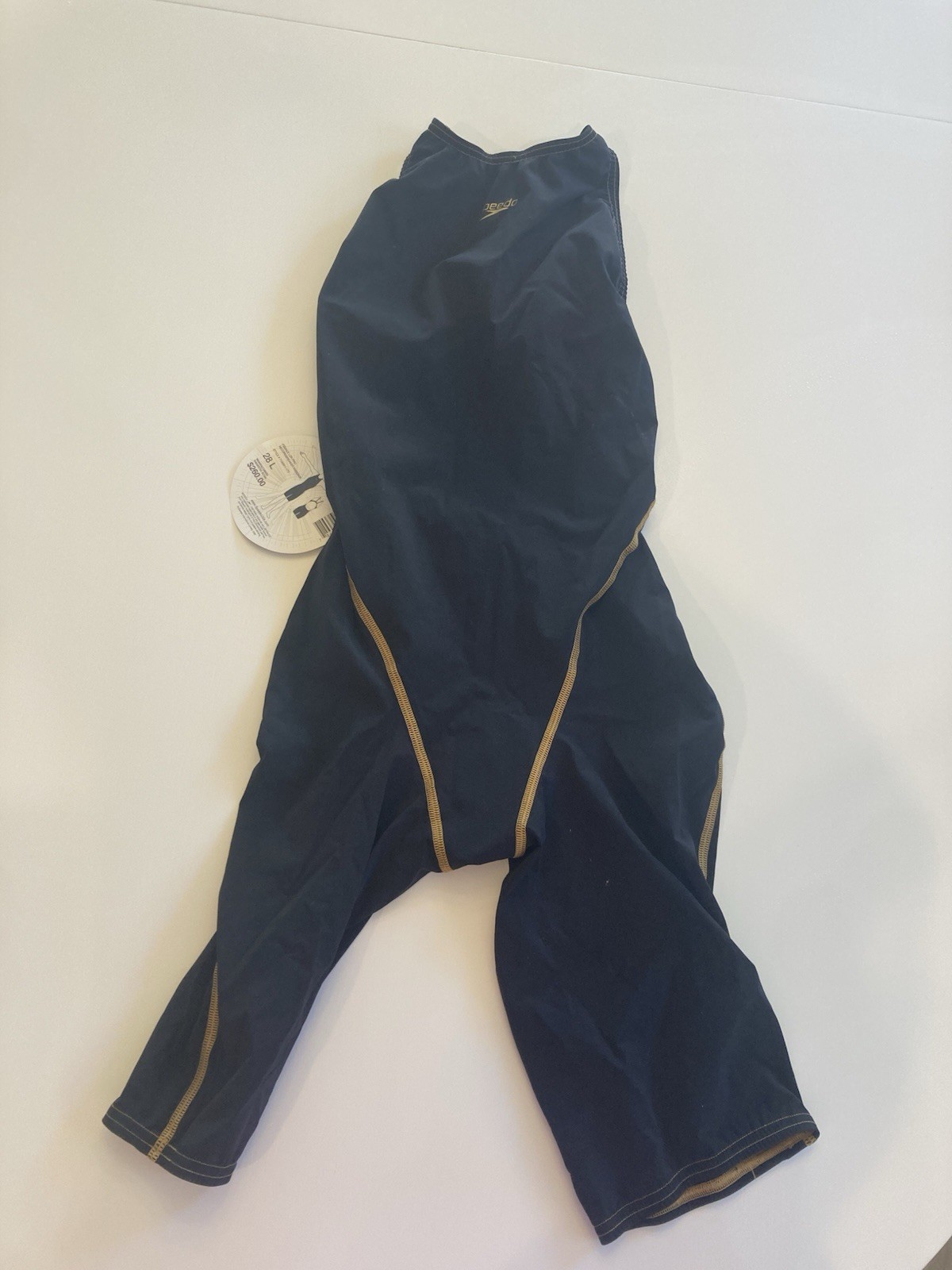 NWT Speedo LZR Racer Pro Tech Kneeskin suit Size 28L Black – Open Back – FINA