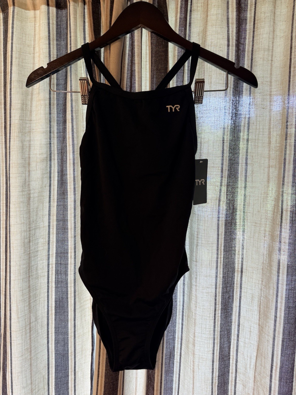 TYR Durafast Diamondfit Swimsuit Black Size 30 S Training One Piece NWT