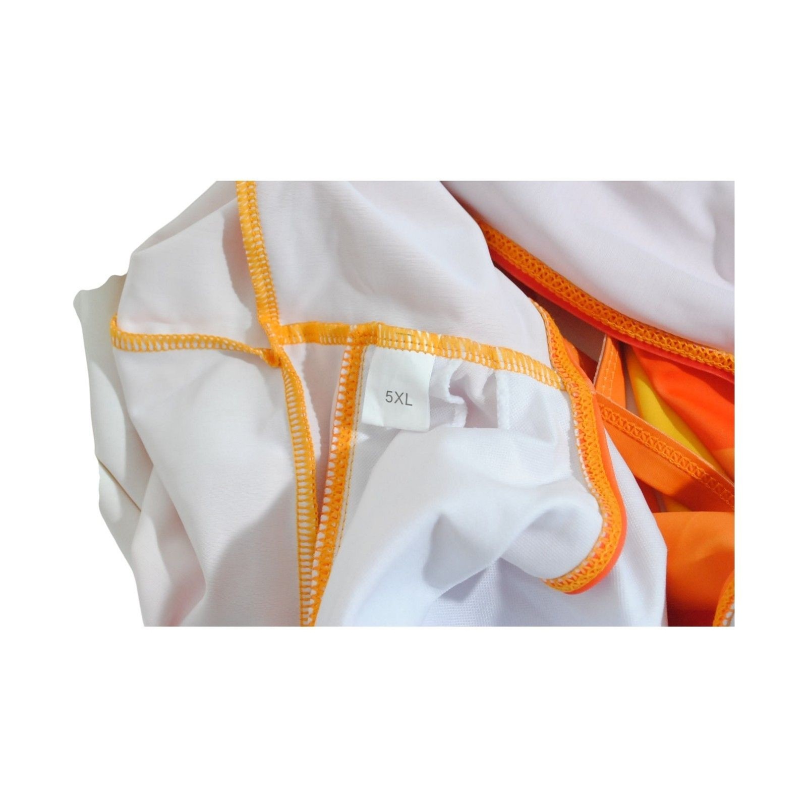 Plus Size 5XL Gradient Orange Yellow Swim dress Shorts Set Bunched Bust Padd