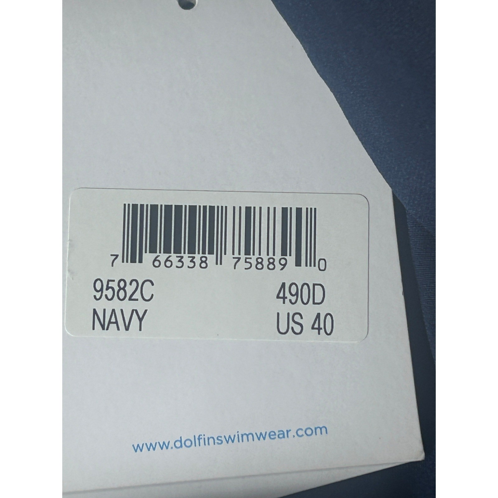 Dolfin Reliance Womens Swimsuit Navy Blue One Piece Swimsuit 9582C US 40 NWT
