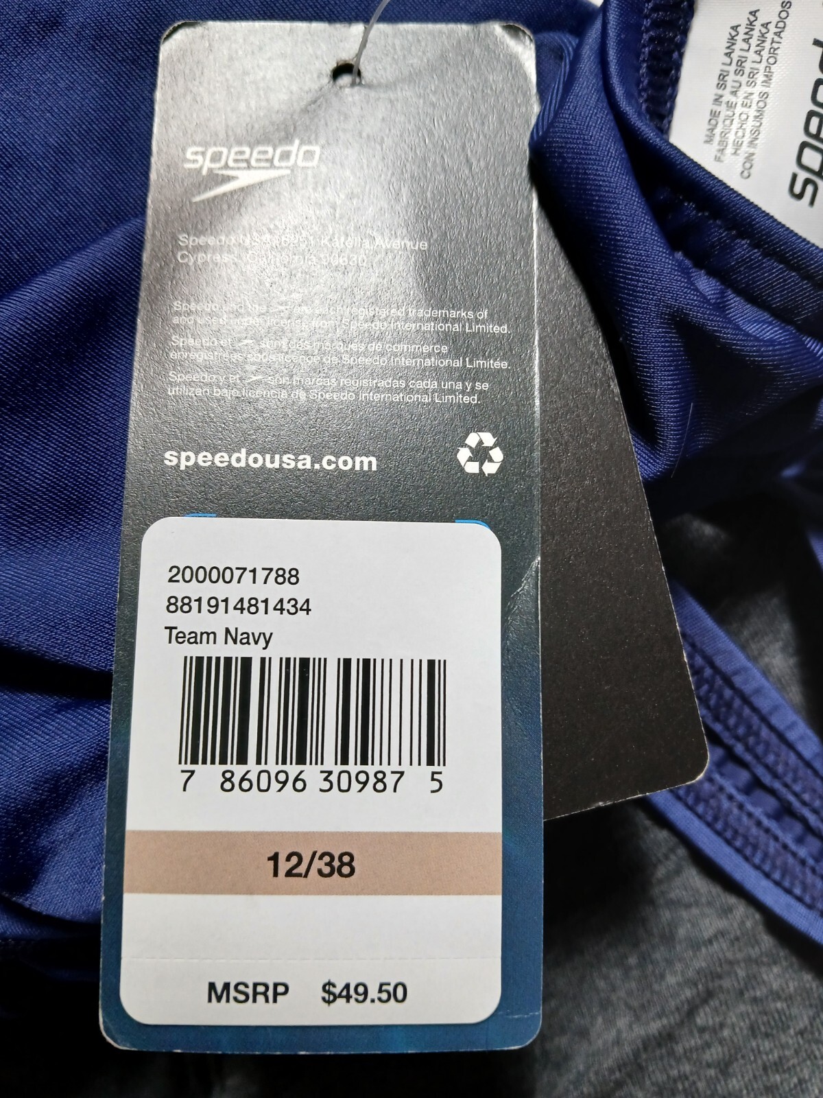 Speedo Women’s Pro LT Super Swimsuit Nautical Navy Size 12 (38) Competition