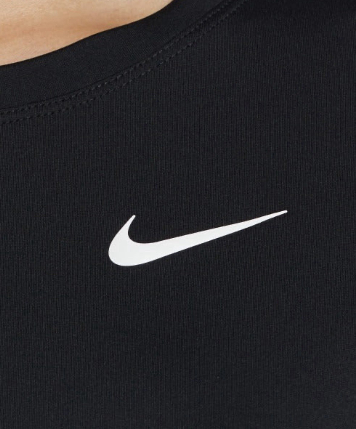 Nike Swim Shirt women’s Black Dri-Fit ShortSleeve UPF 40+ Pullover Worn Onc Sz-M
