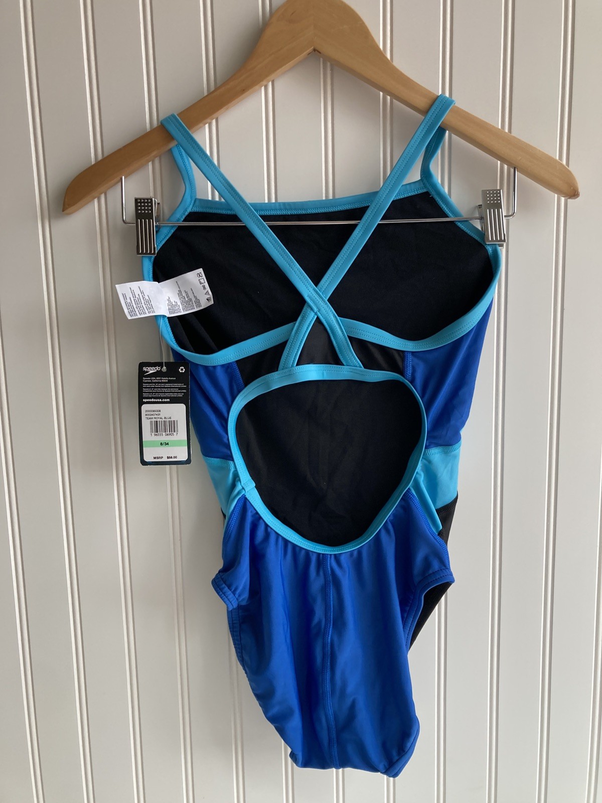 Speedo Pro LT Team Royal Blue One Piece Womens Swim 8/34 NWT