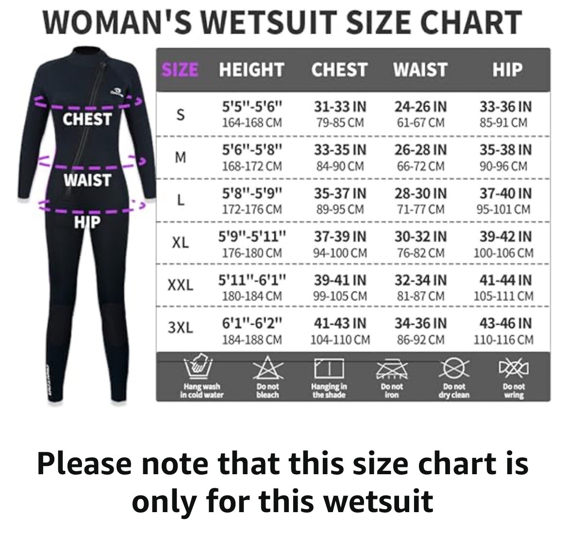 New! 5mm Wetsuit for Women – Long Sleeve Full Diving Thermal Neoprene Xl