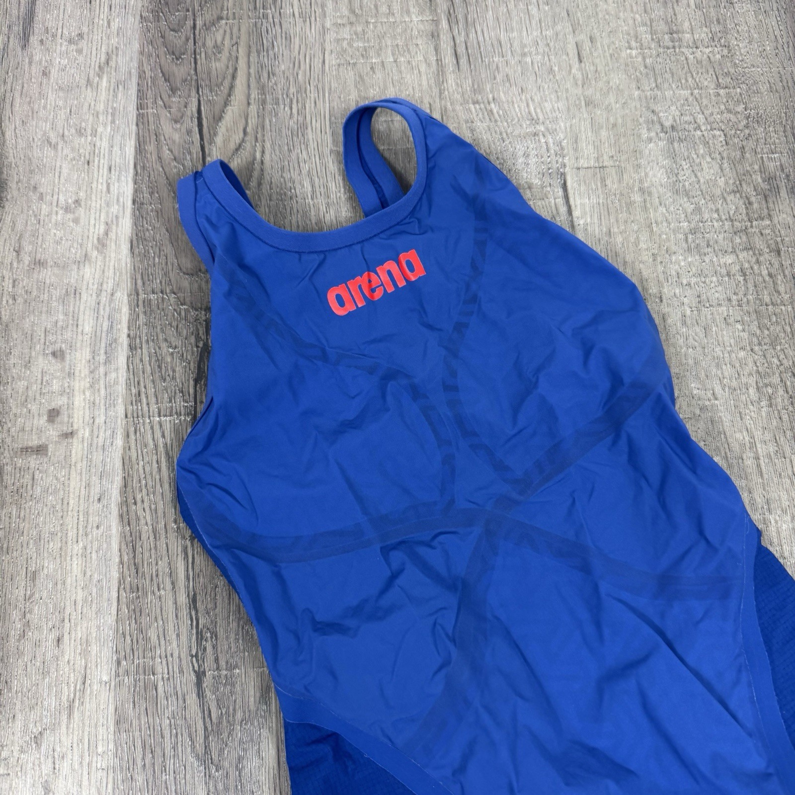 Arena Carbon Racing Kneeskin Tech Suit Women’s Size 24 Blue Black Speed FINA