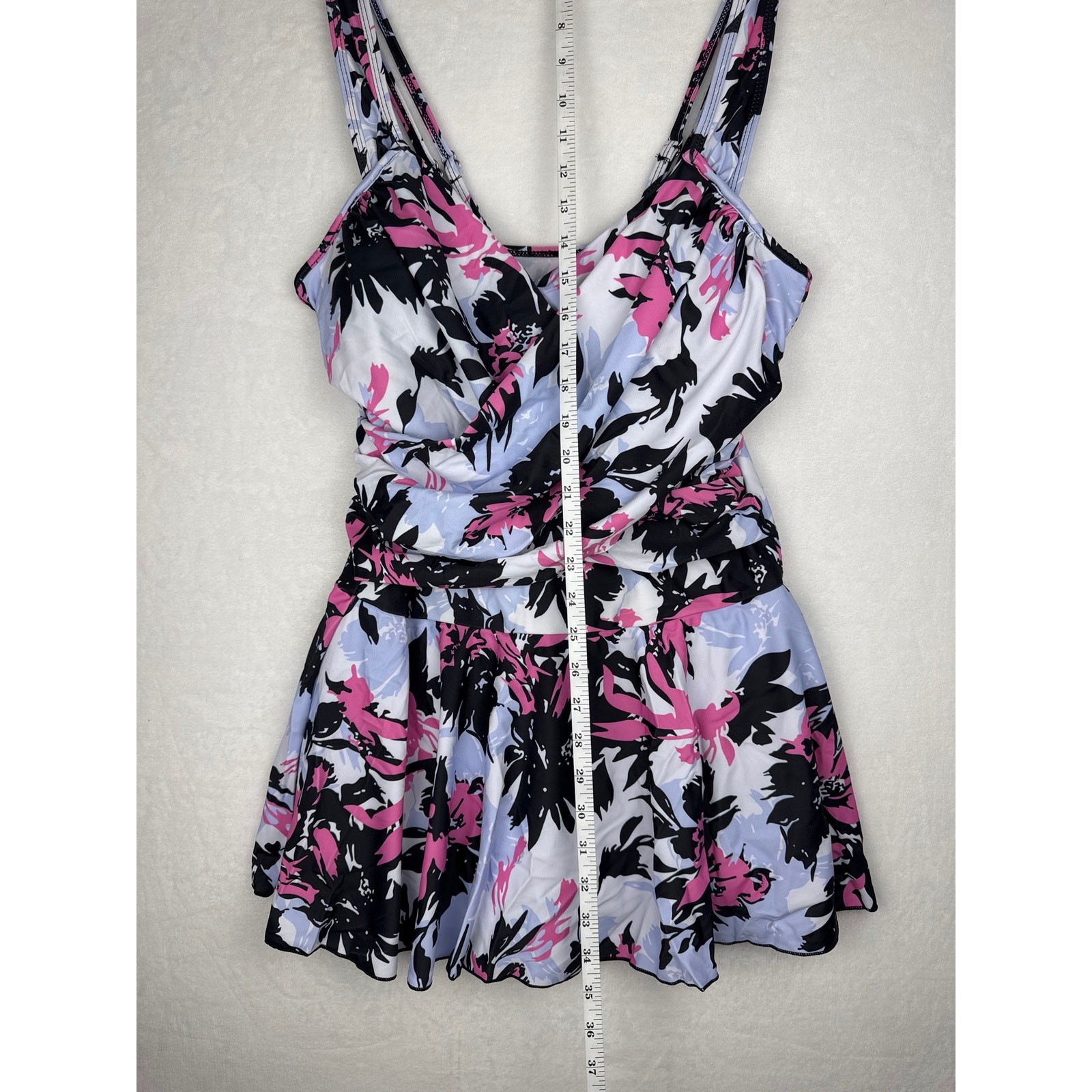 NWOT Purple Black and Pink Swimdress Size XL