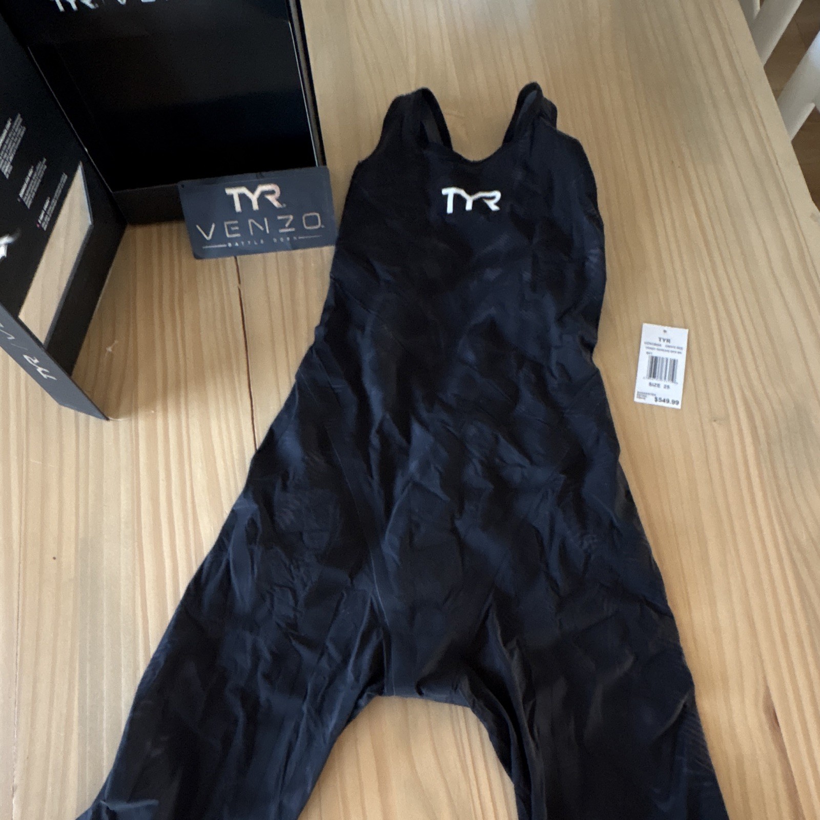 TYR Venzo Genesis OPN BK Competitive Swimwear for Swimming Size 25