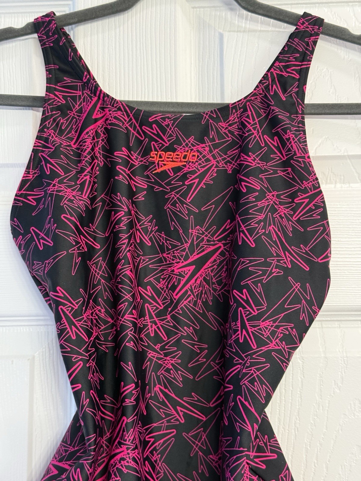 Speedo Women’s Boom Allover Muscleback Swimsuit Purple Red AUS14