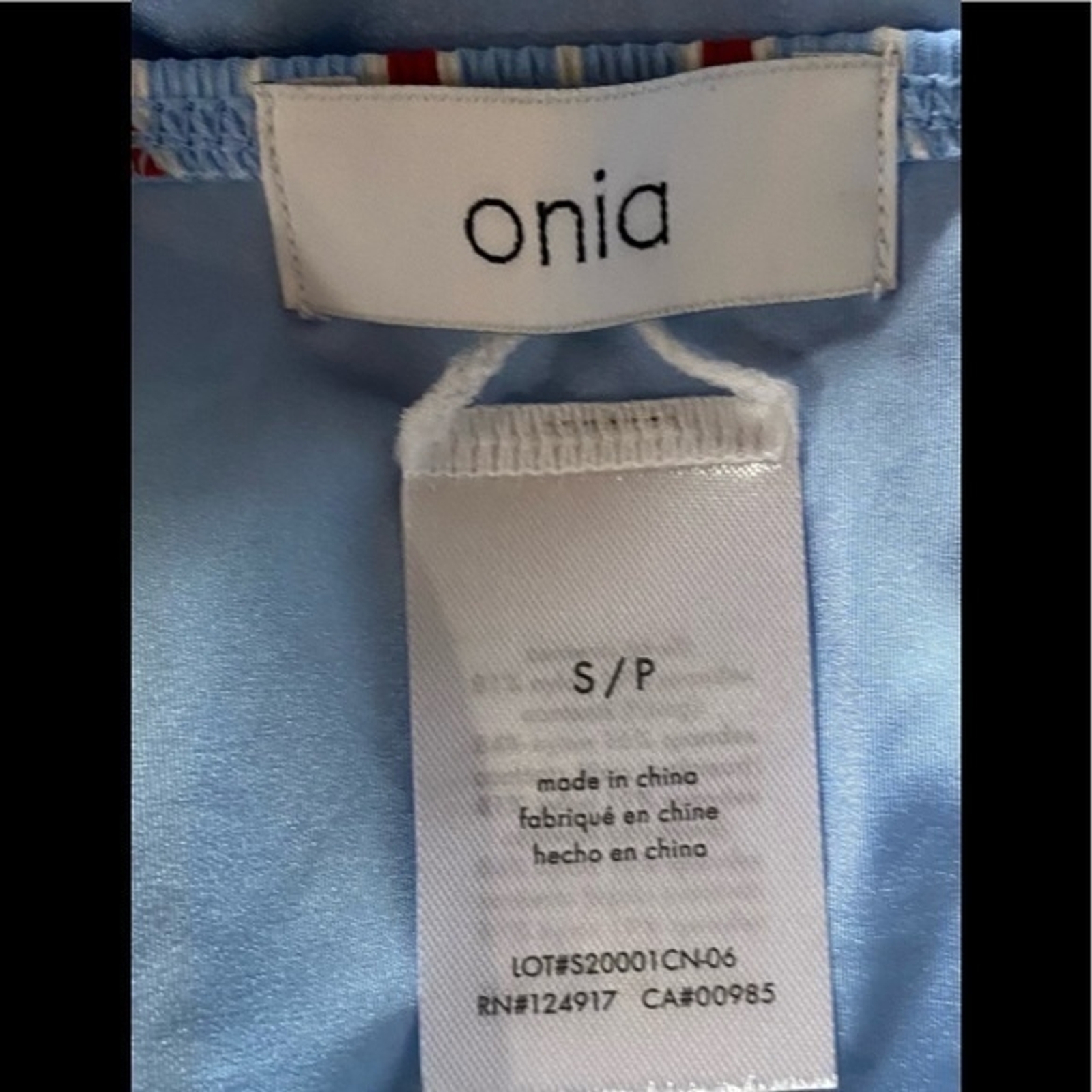 Onia Pin Stripe Ashley bikini bottom Blue Bell NWT Size XS WS06-39
