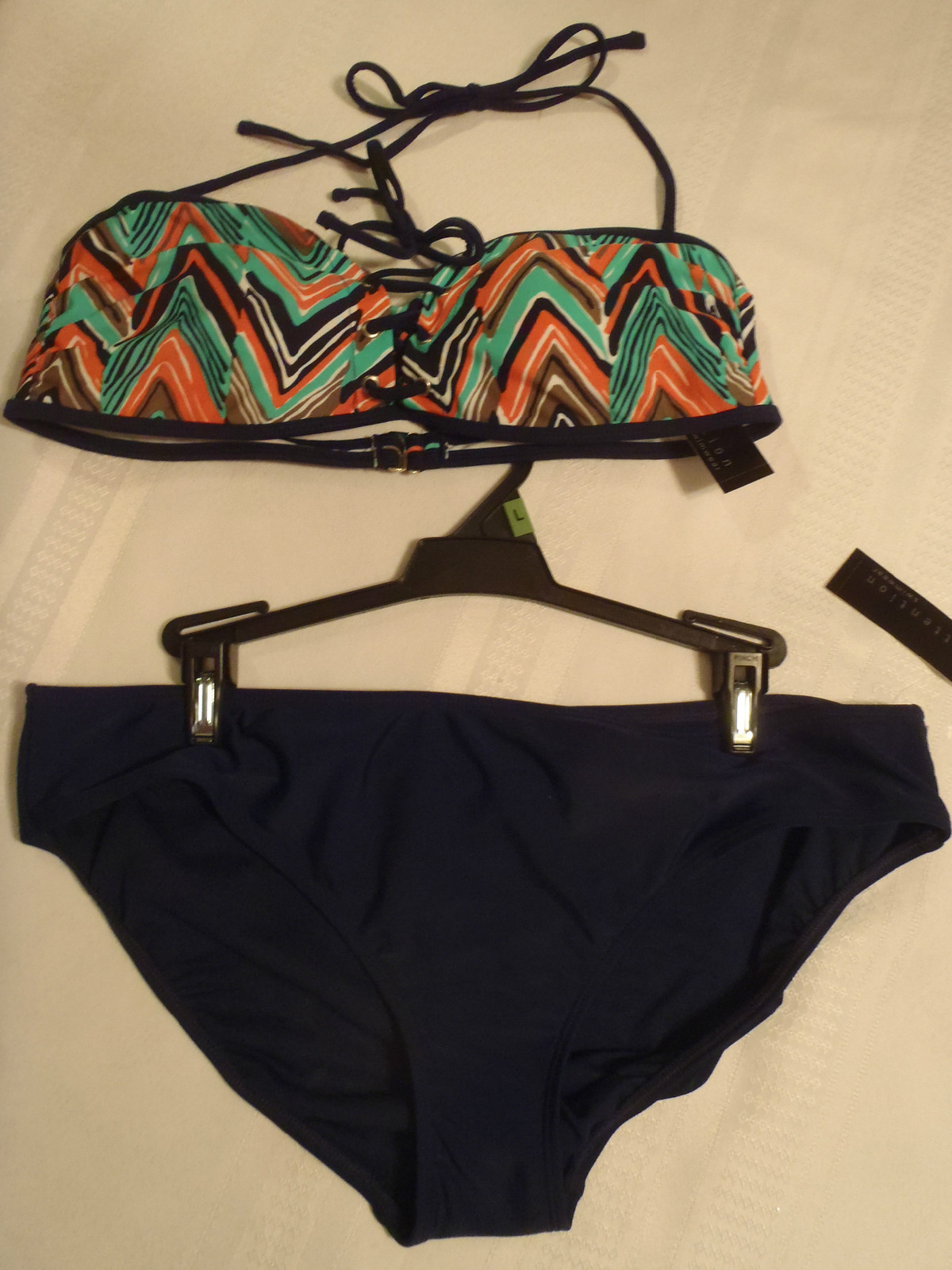 Attention Swimwear L or S/M Choice Swim Halter Bra Swimsuit Panty Set NWT