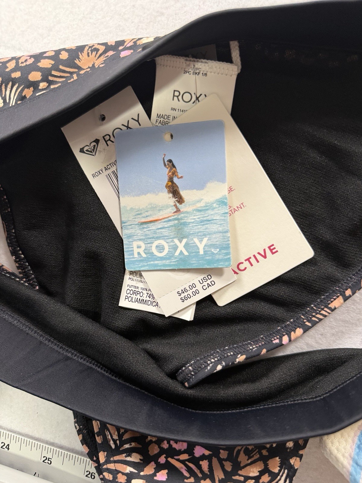 Roxy Beach Classics Active Cheeky Bikini Bottom Medium Women’s Floral Resort