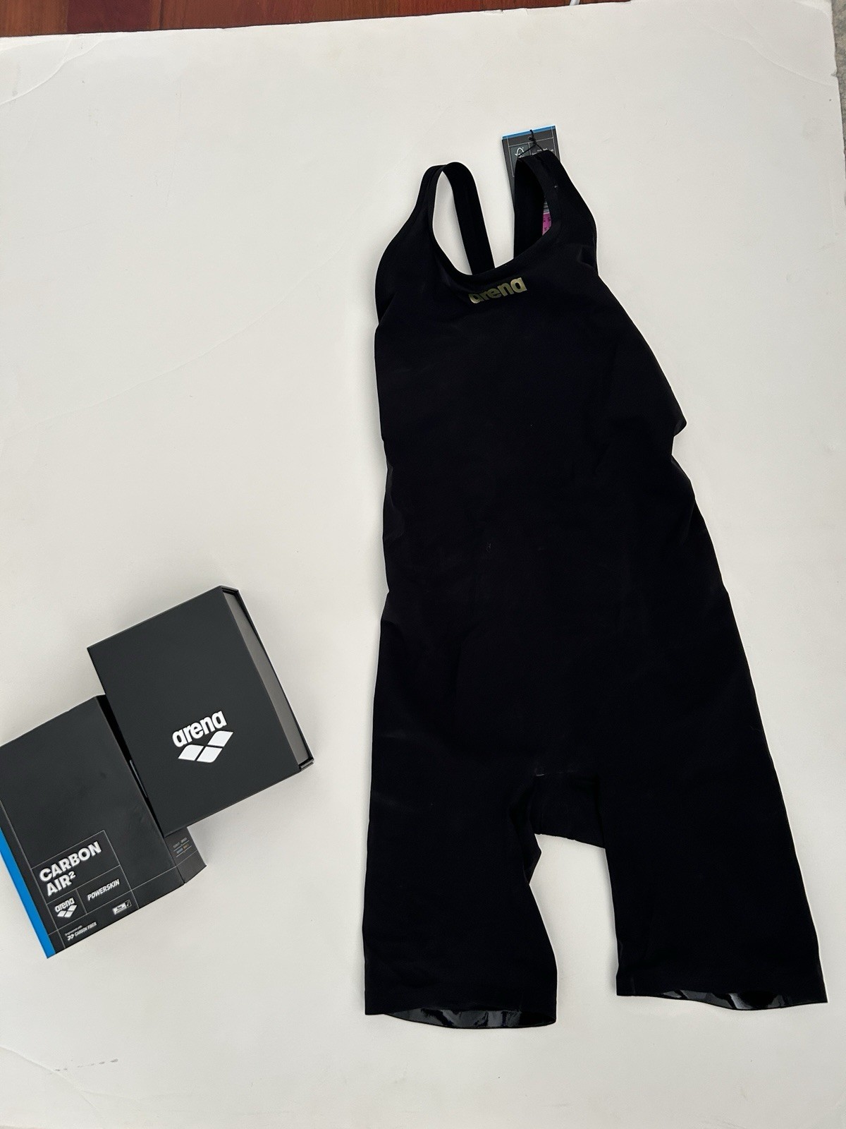 Arena Womens Sz 34 Closed Back Powerskin Carbon Air2 Kneeskin Racing Suit Black