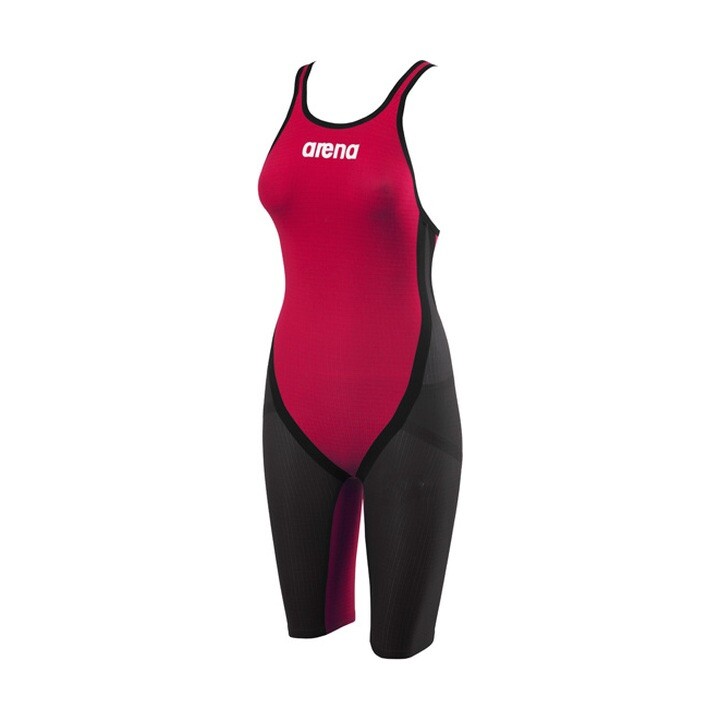 Arena Women’s Powerskin Carbon Flex Kneeskin Suit, Size 28, Red/Black