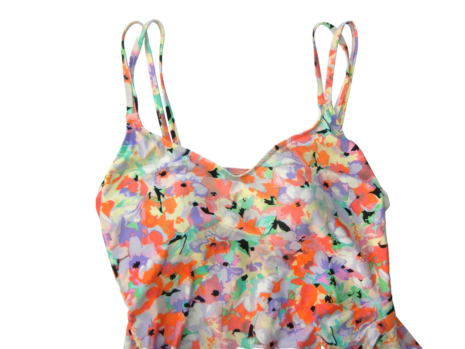MAXINE OF HOLLYWOOD Colorful Pink SKIRTED ONE-PIECE SWIMSUIT Pool Beach Women 22