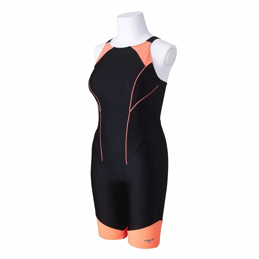 Mizuno Women’s Stroke ONE All-in-One Swim Fitness Suit N2JGB30296 Black/Pink