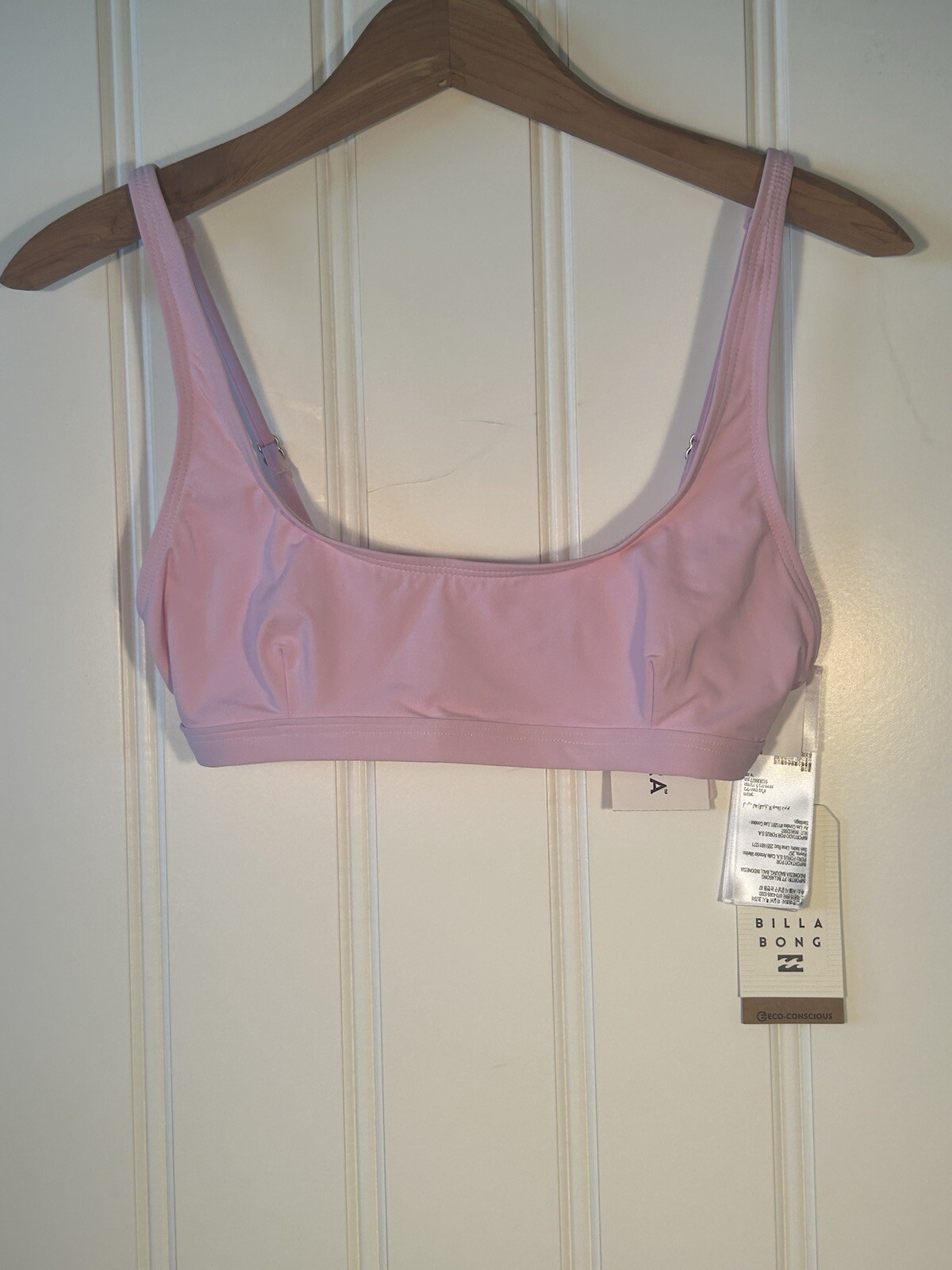 Billabong Women’s Size Medium Pink Sol Searcher Tank Bikini Top