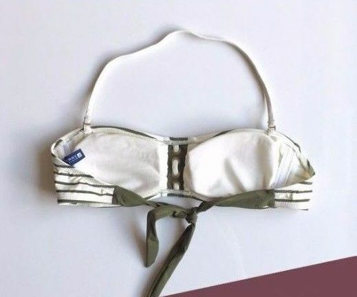 SPERRY Top-Sider BANDEAU Bikini TOP Bra SWIMSUIT Swim SWIMWEAR Beach IVORY Olive