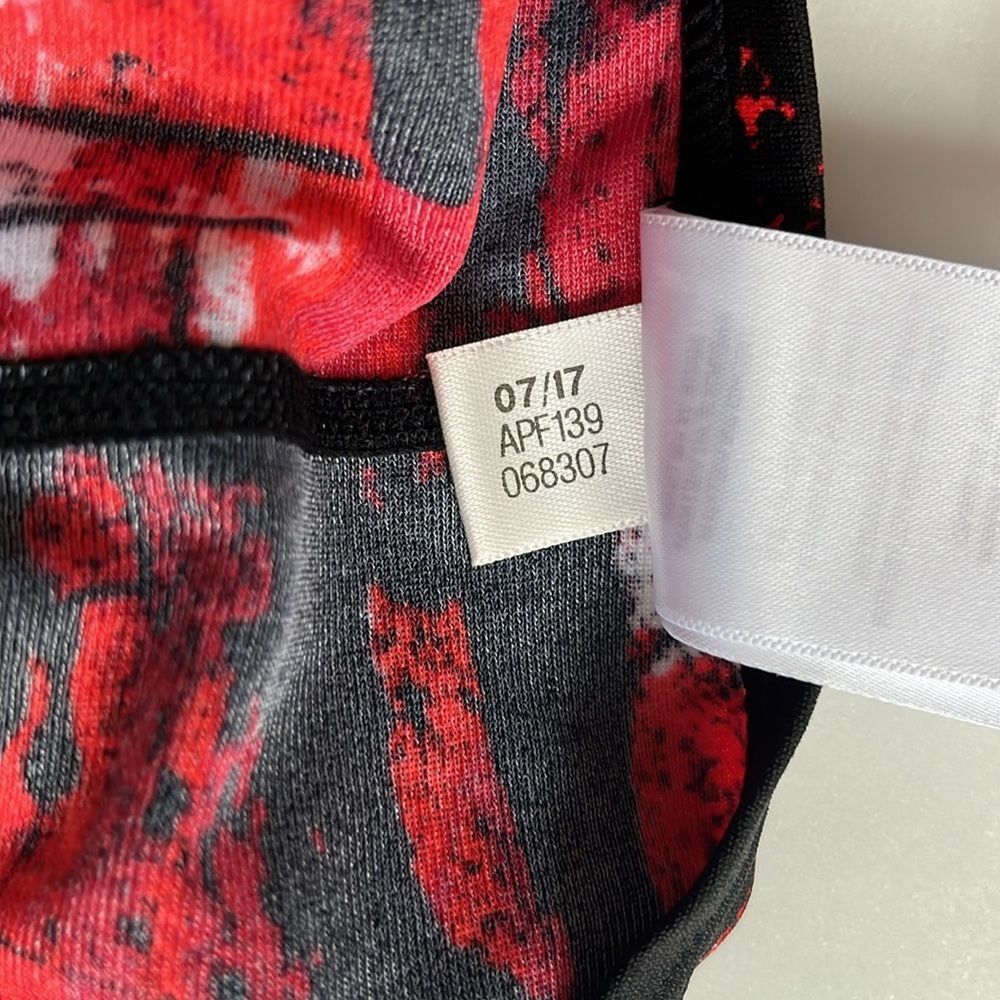 Adidas Vortex One Piece Swimsuit Black Red UPF 50 size 38