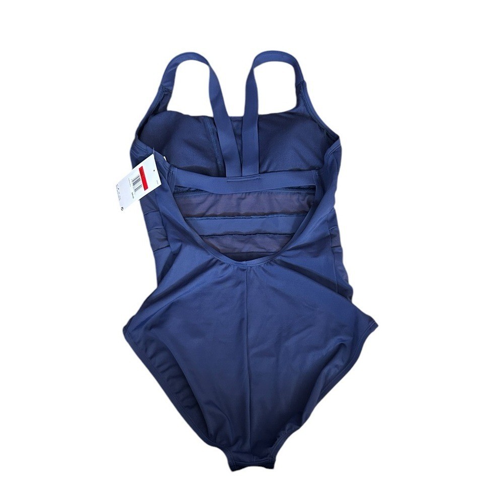 Nike Swim Solid Mesh V-Back One Piece NES9365-001 L