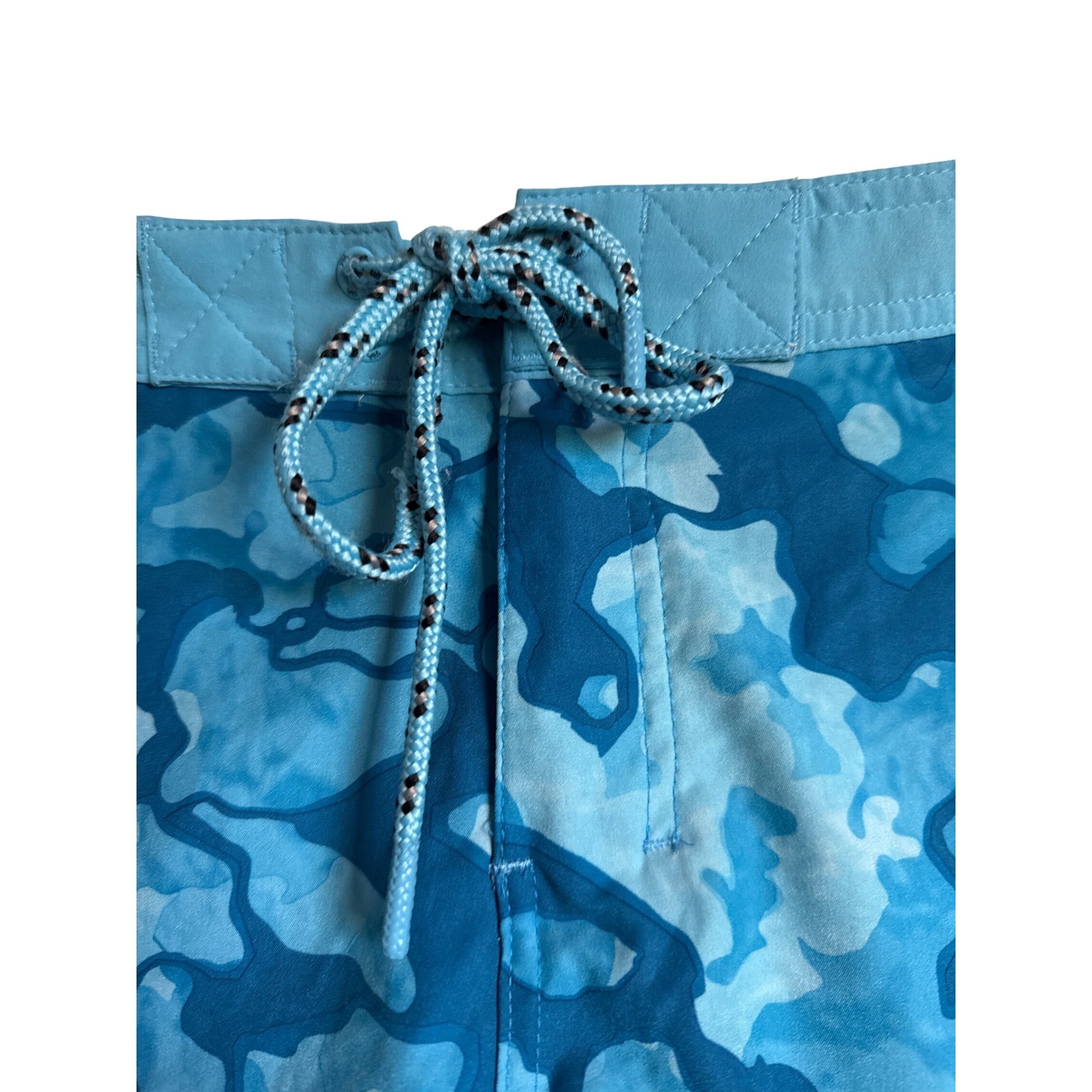 Huk Sz 4 Performance Fishing Camo Board Shorts Swim Trunks Blue Women