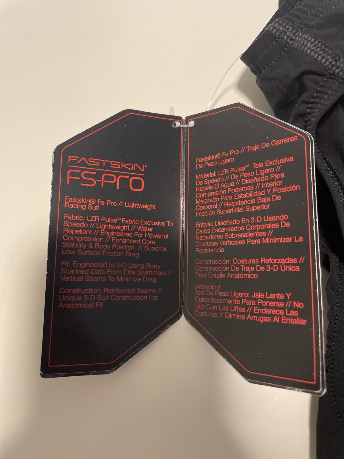 New with tags/box Fastskin FS-Pro Women’s Open back Race Swimsuit- Black Size 34