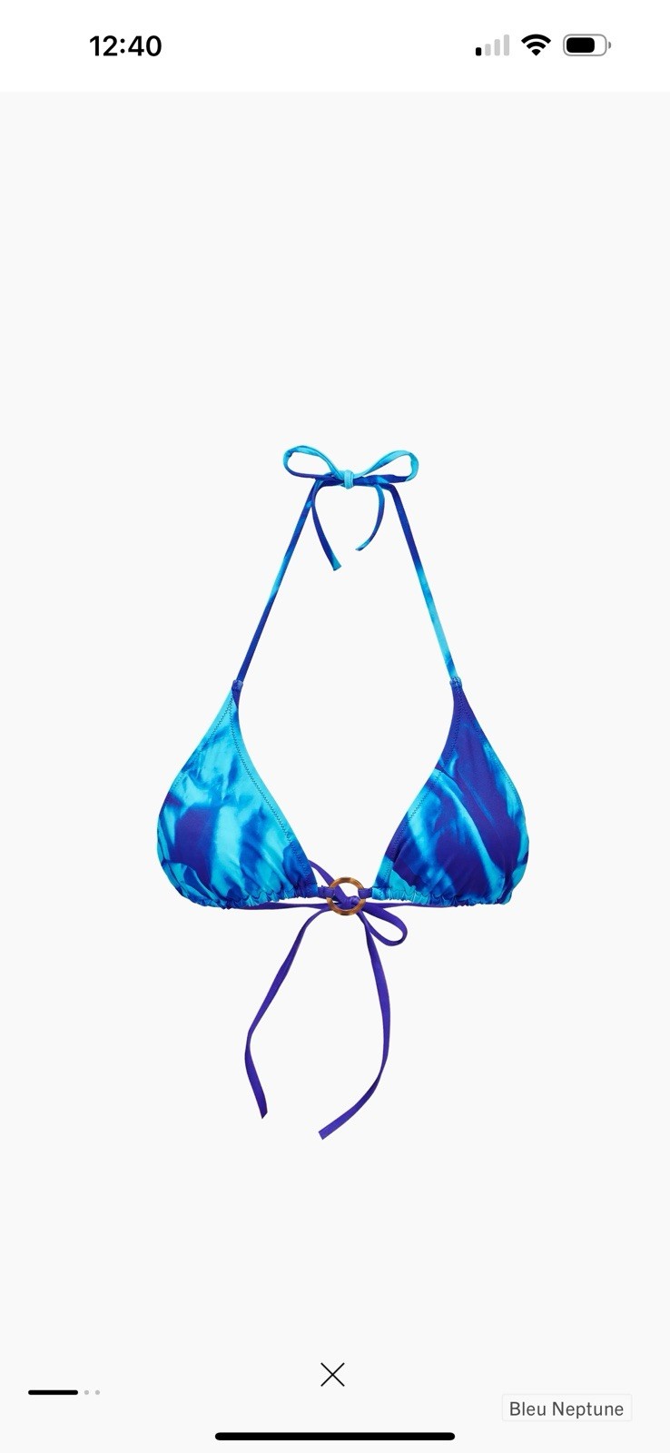 Blue tie-dye Vilebrequin’s Les Draps string bikini Sam’s Fifth Avenue