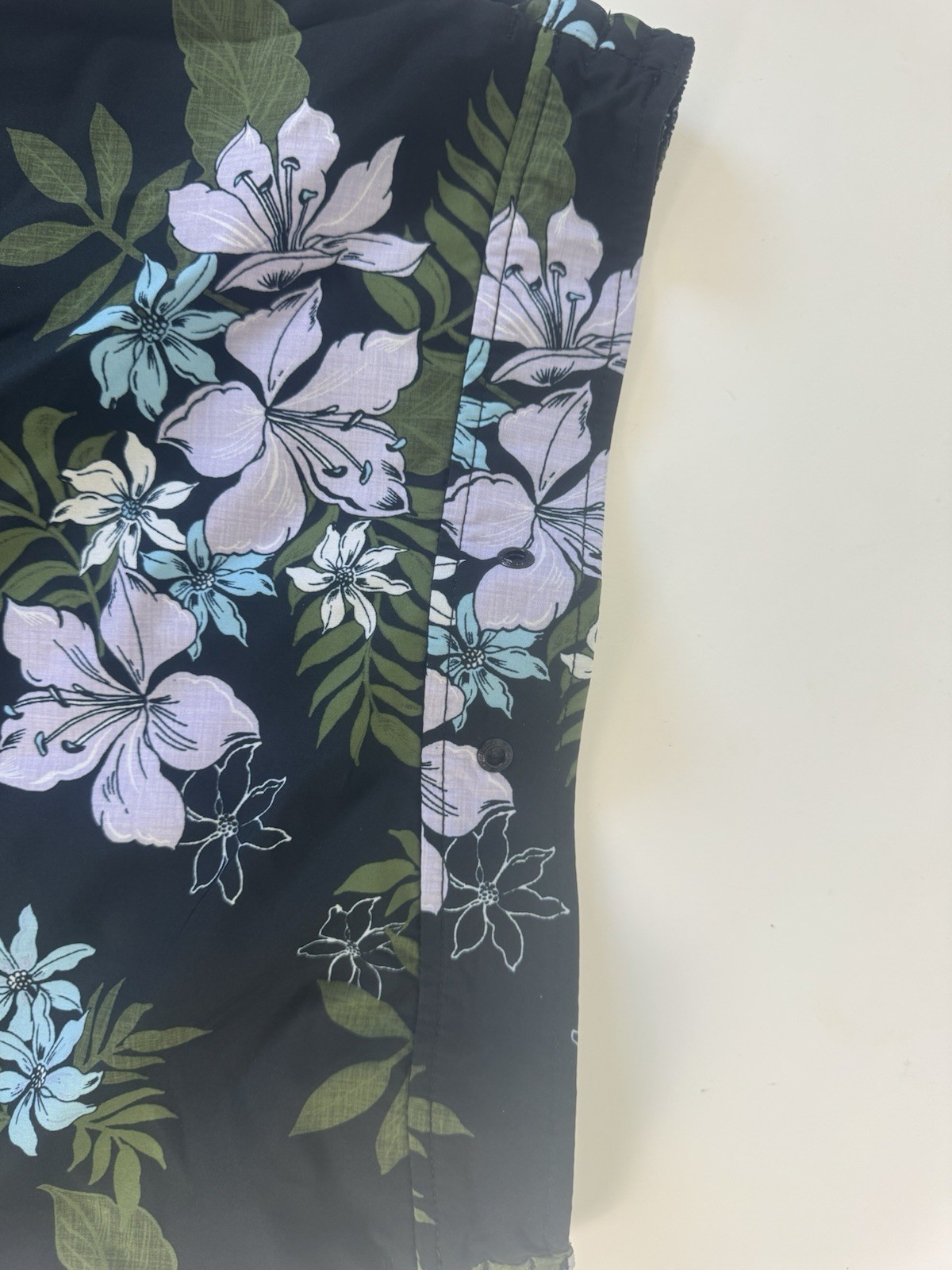 Speedo Women’s Floral Swim Board Shorts Medium Black Tropical Beach Swimwear