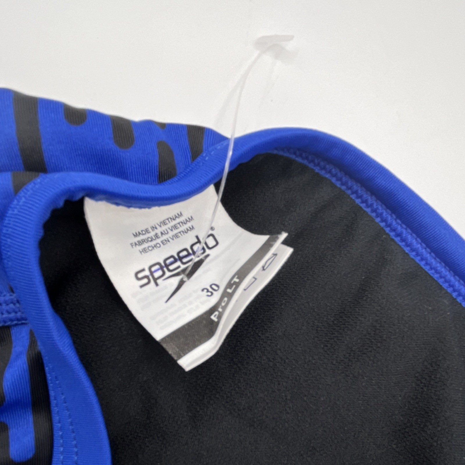 Speedo Pro LT Women’s Competitive Swimming One Piece Swimsuit Blue Black Size 30