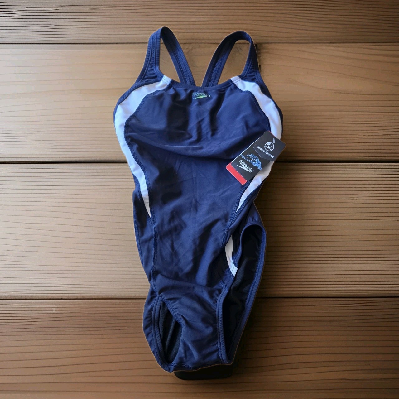 Women’s Speedo Swimsuit Size 4 | Fusion Splice One Piece, Navy, Hydrobra