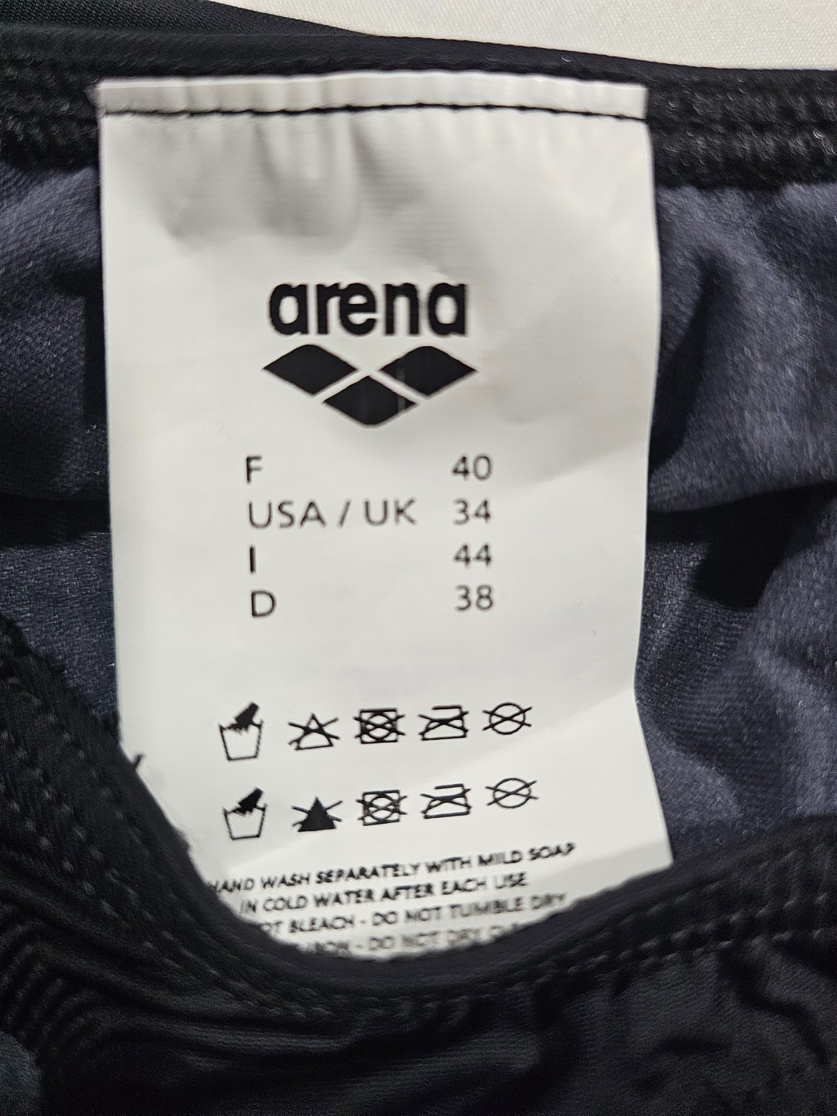 Arena Powerskin ST Racing Swimsuit Black Size 34 Competition Tech Suit NWT