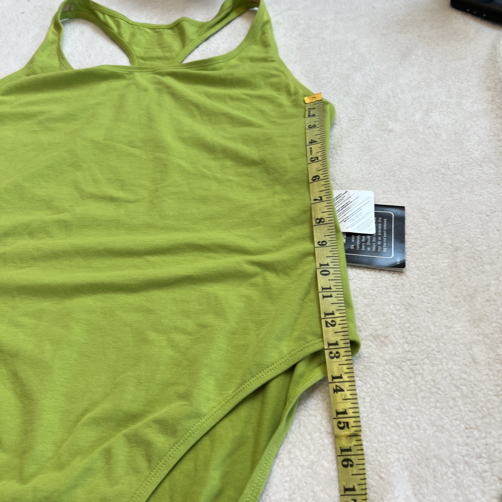 Women’s Green Solid One-Piece Sleeveless Racerback Swimsuit Style Size 18W