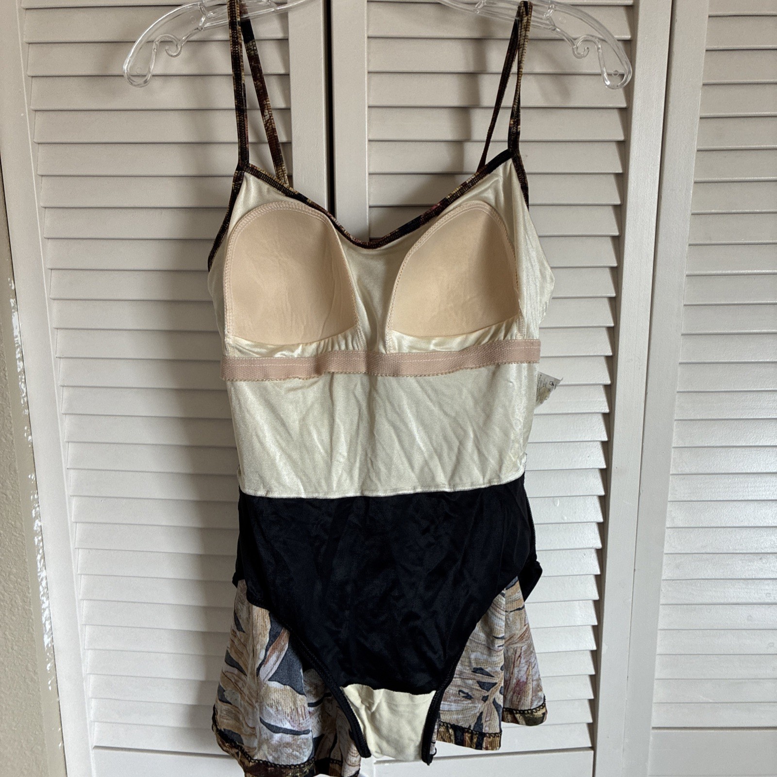 SUIT YOURSELF-Gold EARTH TONES BATHING Swimsuit 1-Piece Sz 14 Made In Canada