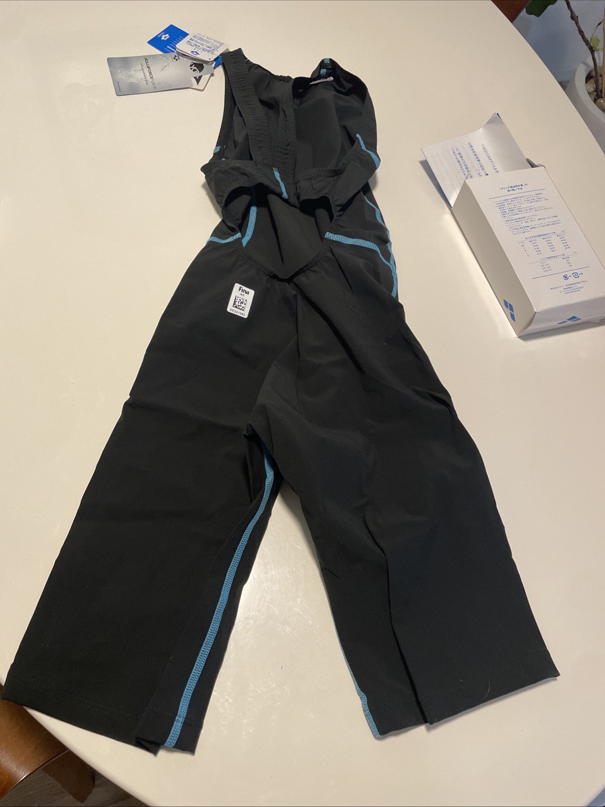 New. Tags/Box. Never Worn. Arena Women’s Openback Kneeskin Black/Blue Size L(11)