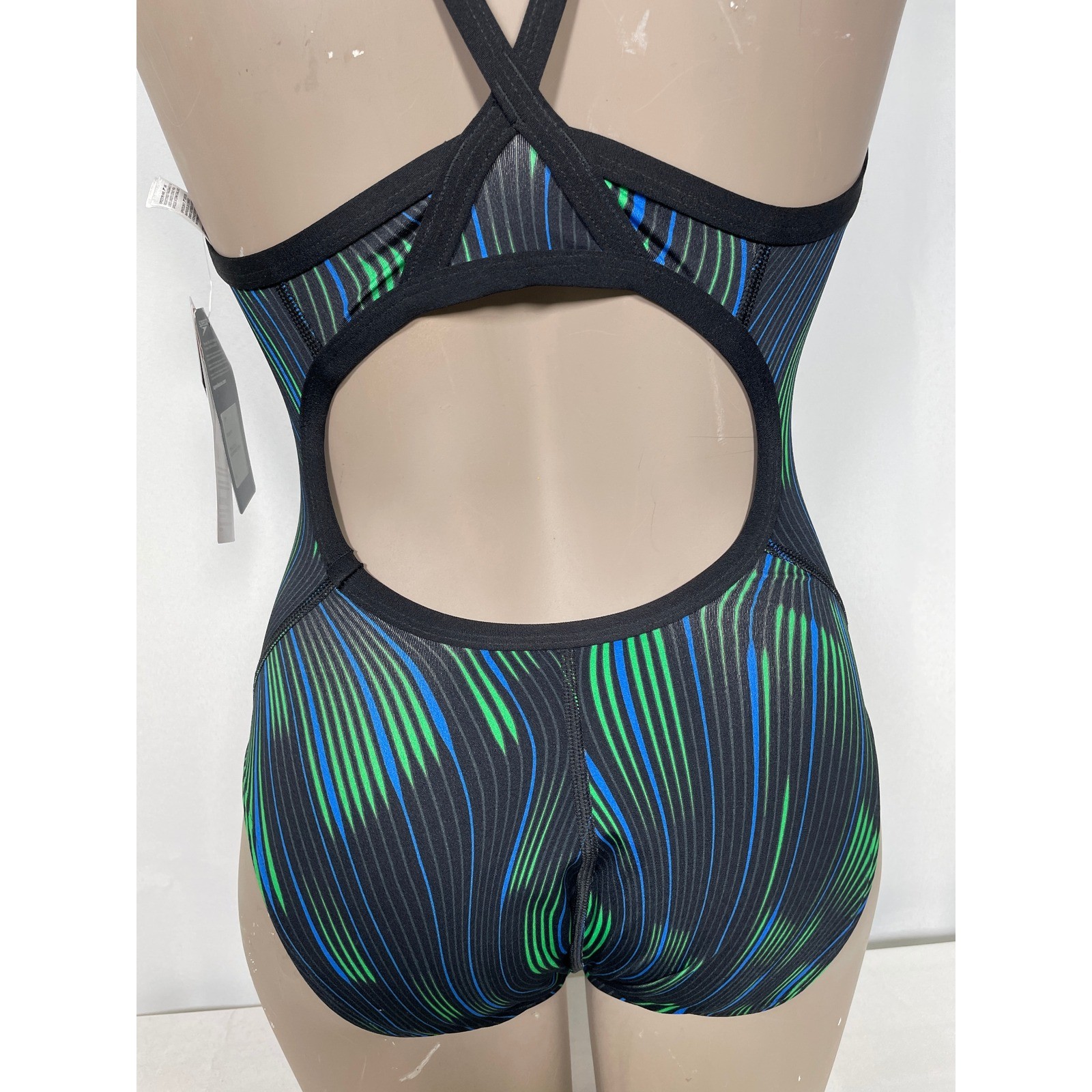 Speedo Endurance+ Racing Cut Flyback Blue Swimsuit One Piece Women’s 32 NWT