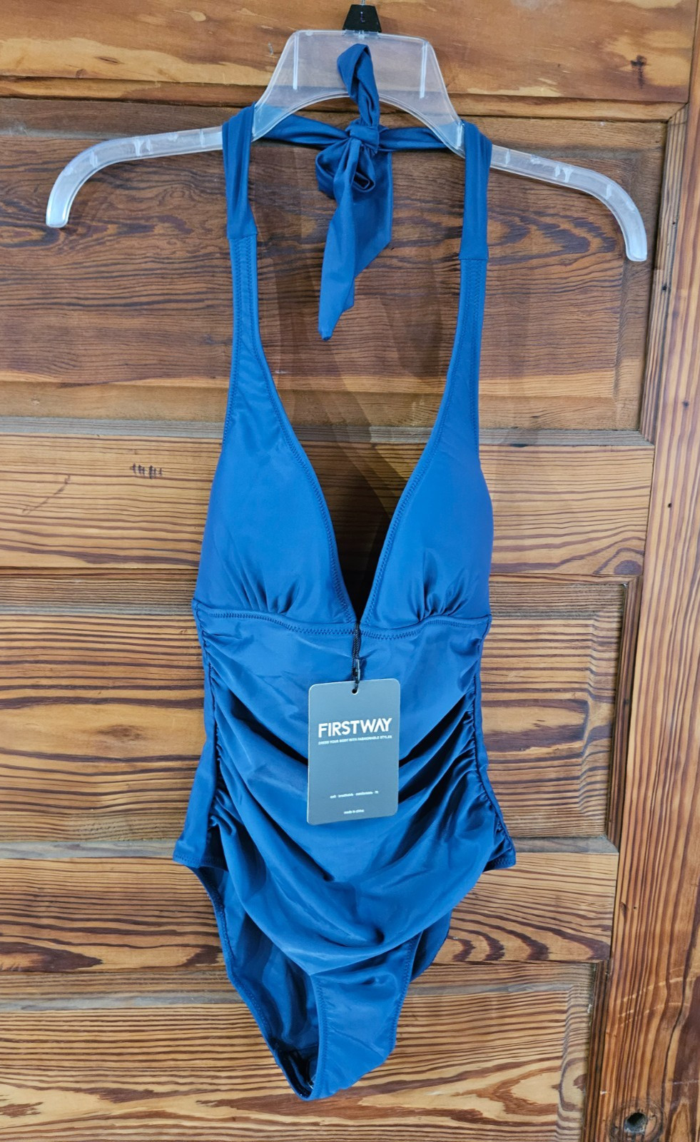 Women’s FirstWay Swimsuit One Piece – Navy Blue – Medium – FREE SHIP