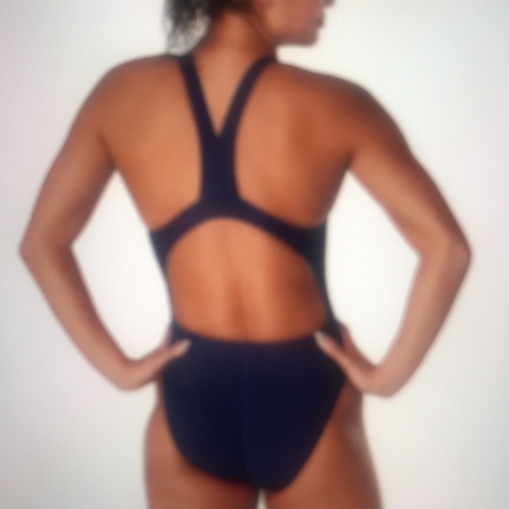 Speedo Endurance Racing Cut Black Swimsuit Sz 32
