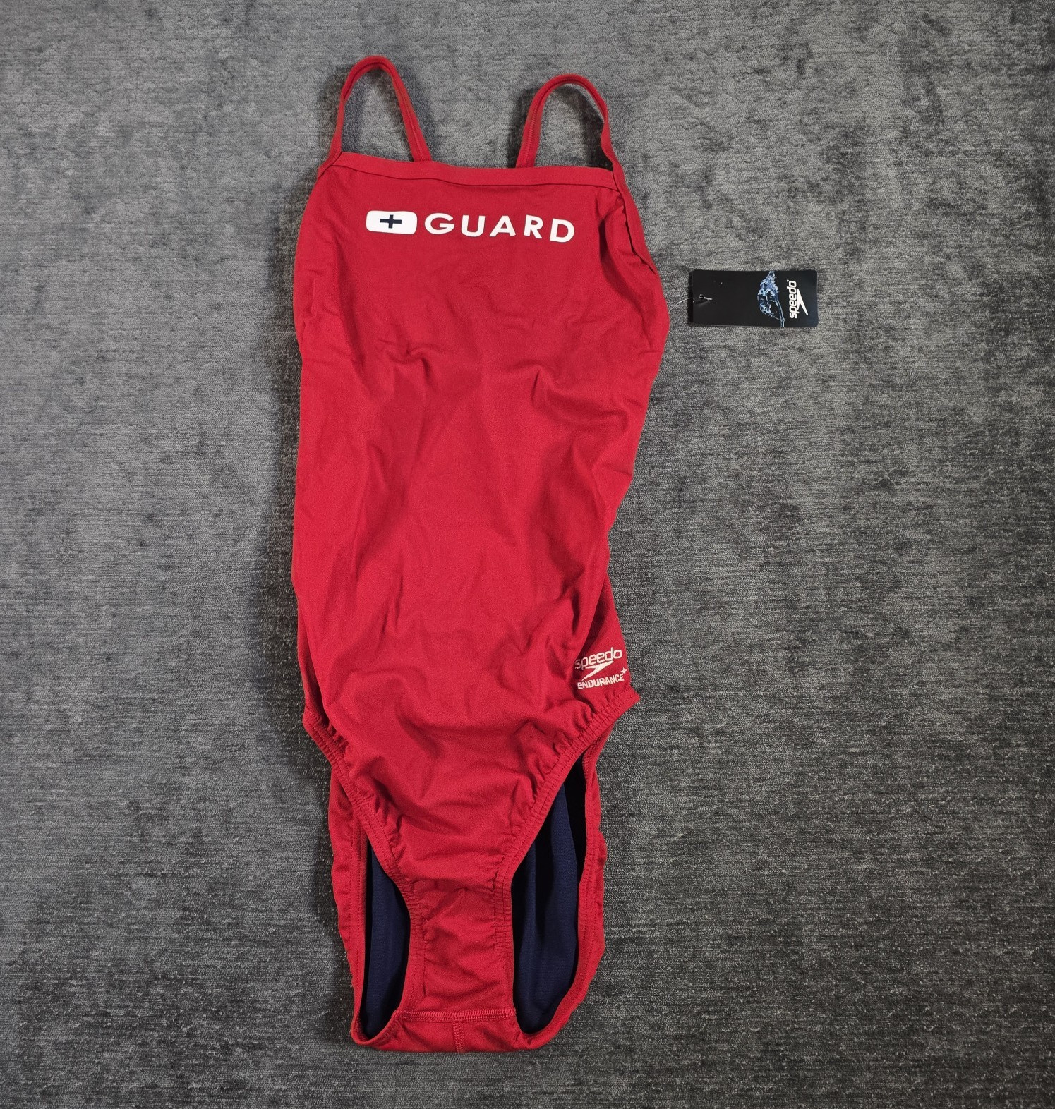 Speedo Endurance+ GUARD Lifeguard Red One-Piece Competitive Swimsuit 36