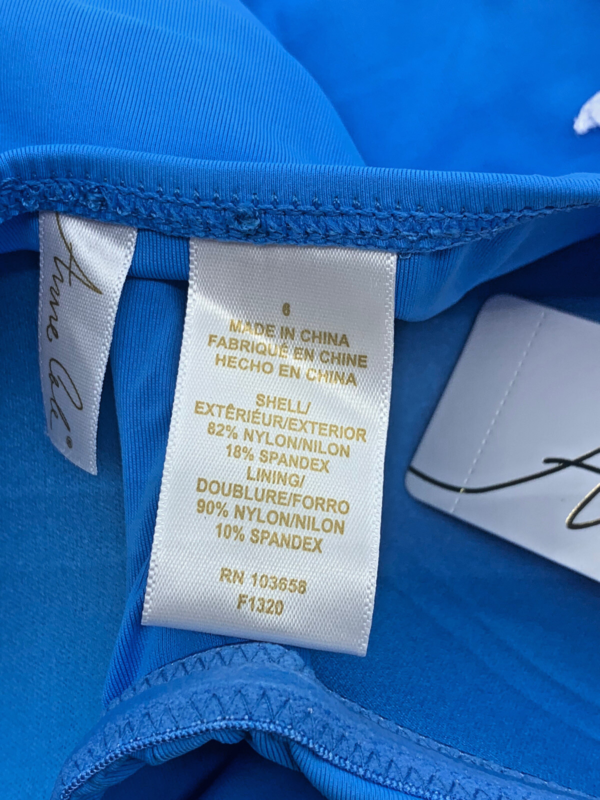Women’s Swimsuit Sz 6 Anne Cole Blue Twist Front Bandeau 1 Piece. MSRP $88 D009